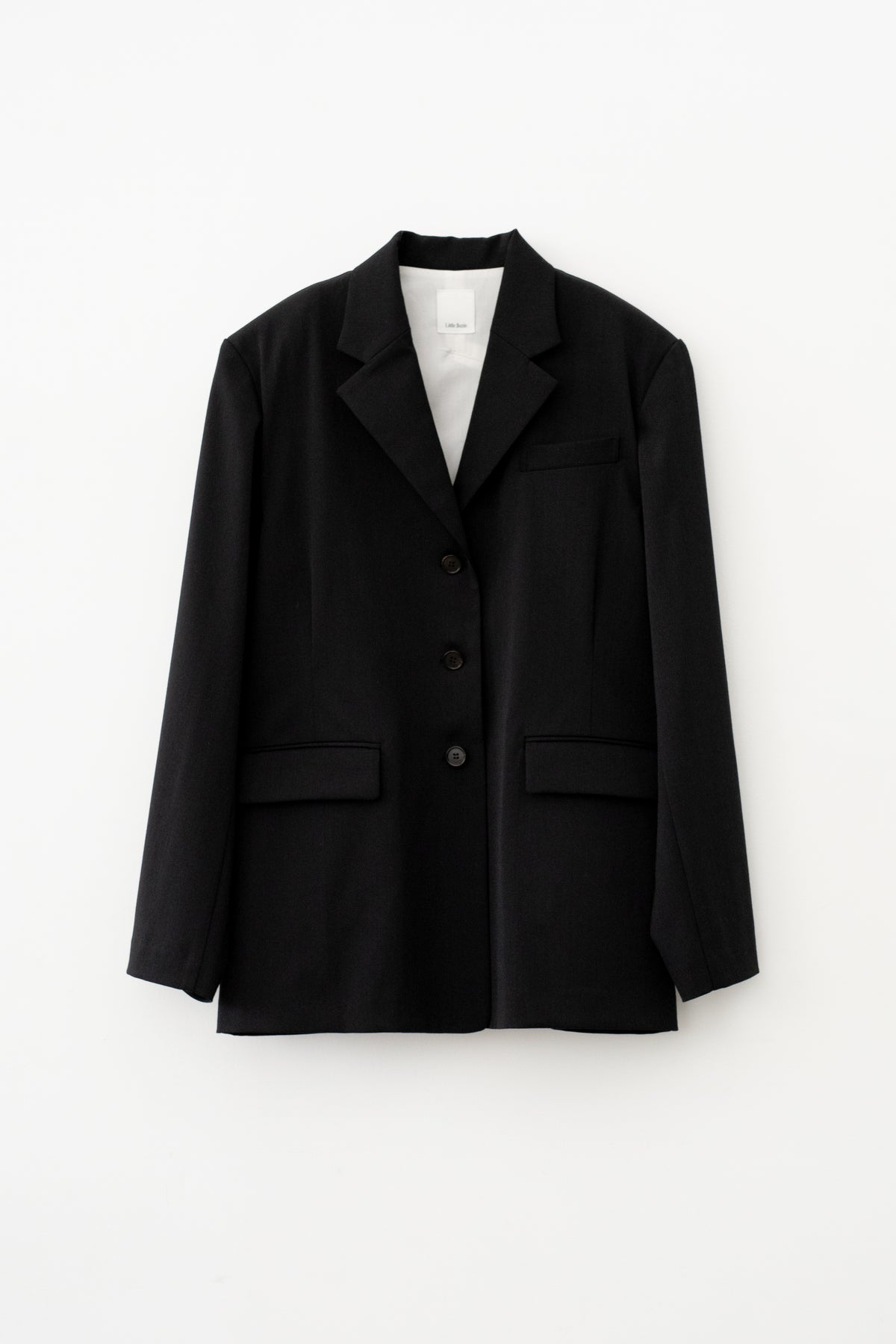 Wool Mix Gabardine Back Open Jacket (ls72636J)