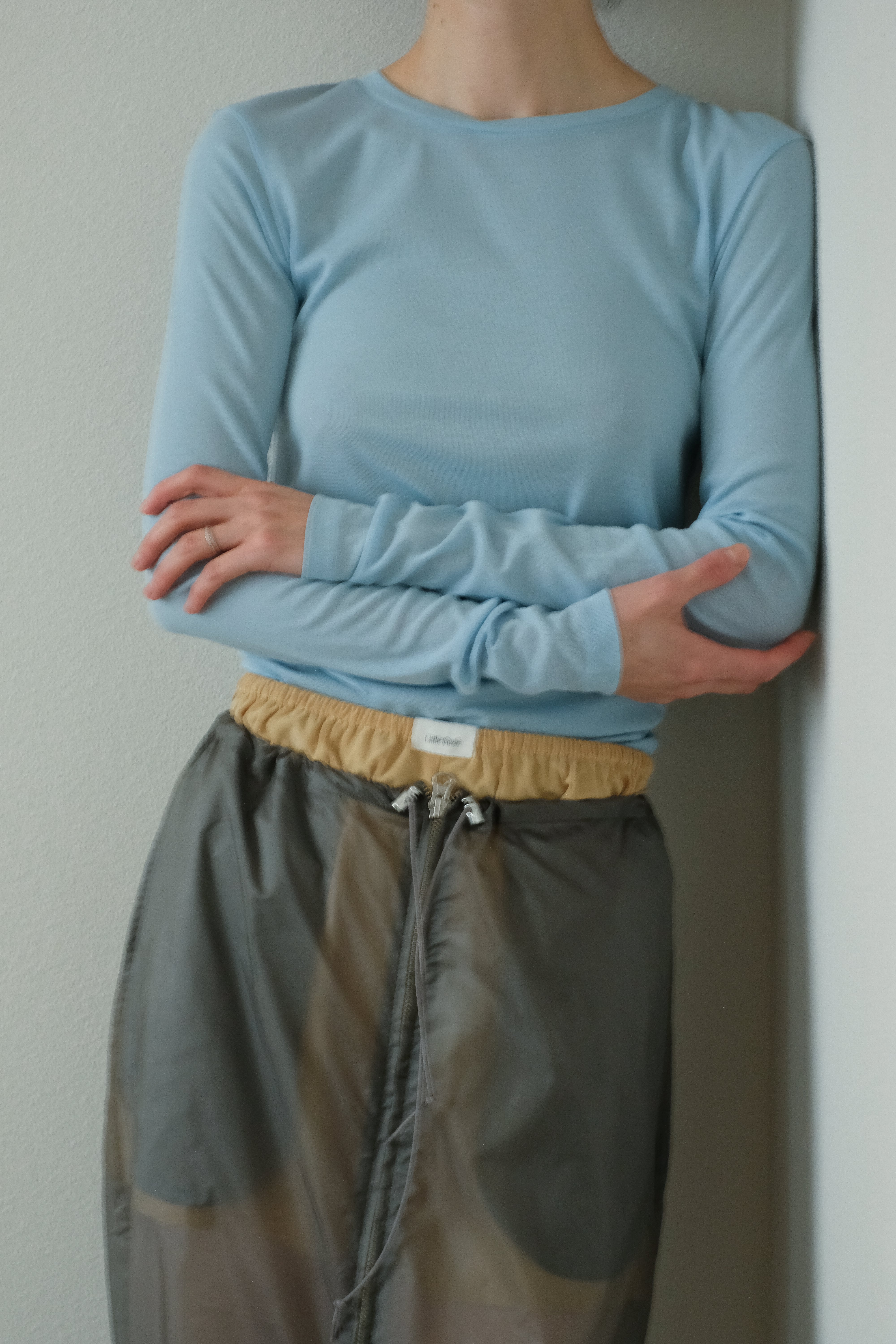 High Twist Jersey Distored L/S Tee(ls52518-2)