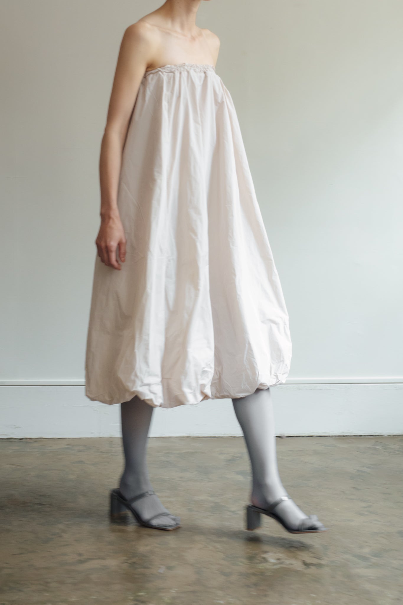 Chambray Taffeta Balloon Skirt(ls32373S)
