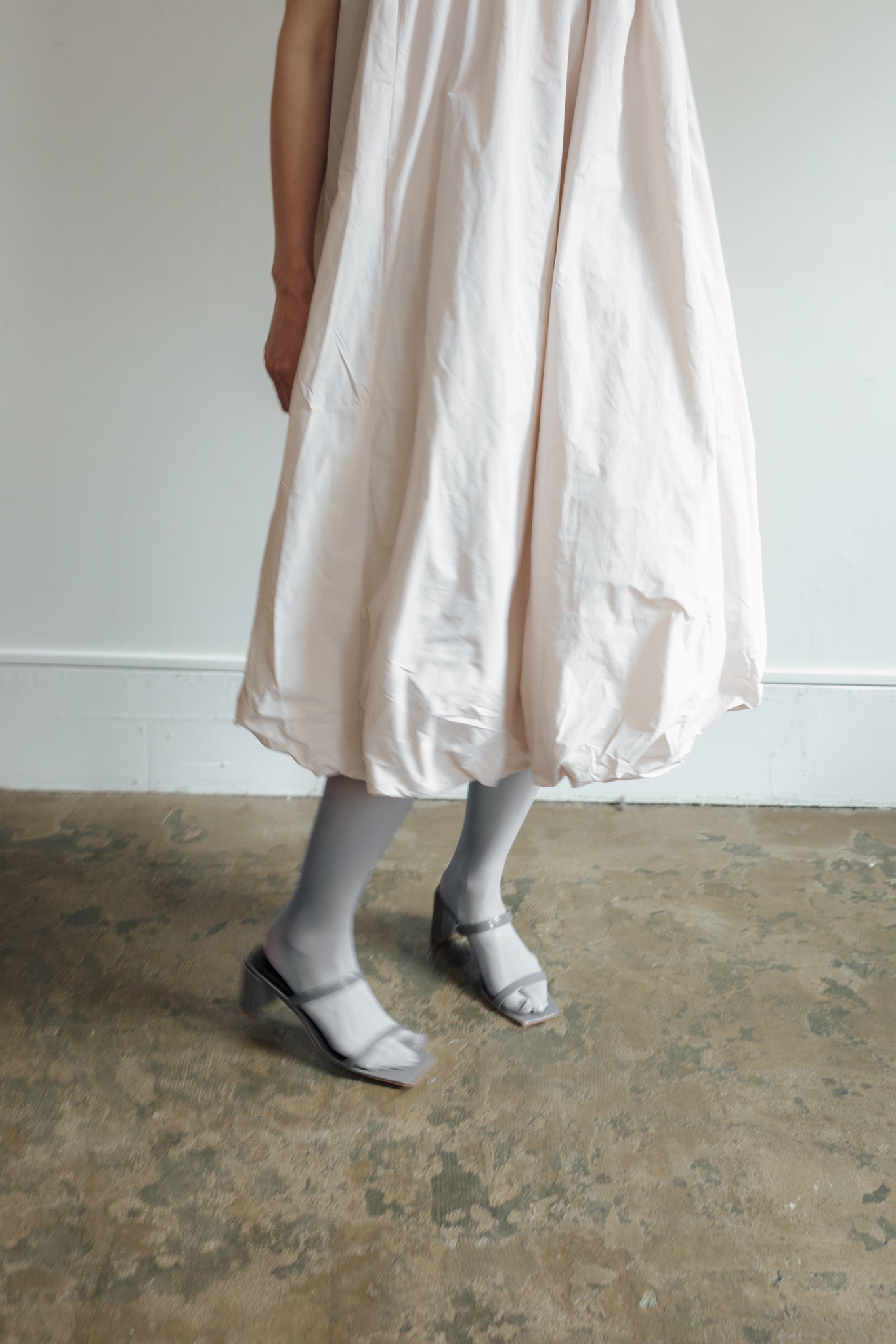 Chambray Taffeta Balloon Skirt(ls32373S)