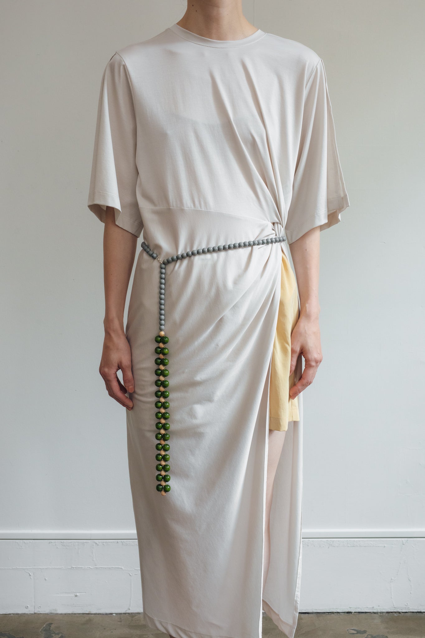 Super High Guage Jersey Twist Waist Dress(ls52494D)