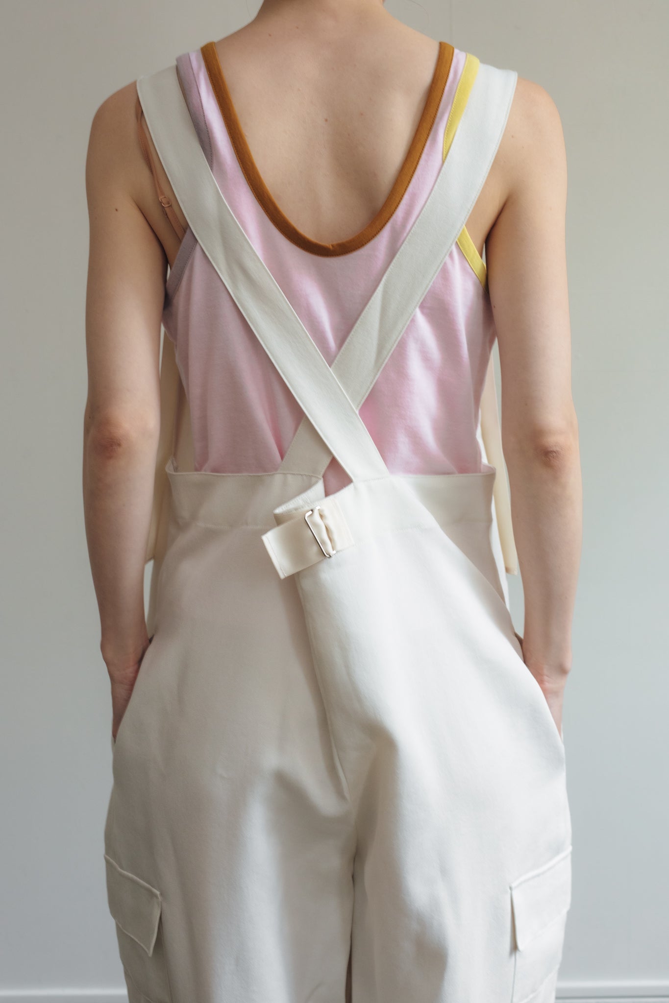 Satin Tape Drawstring Jumpsuit (ls32360P)