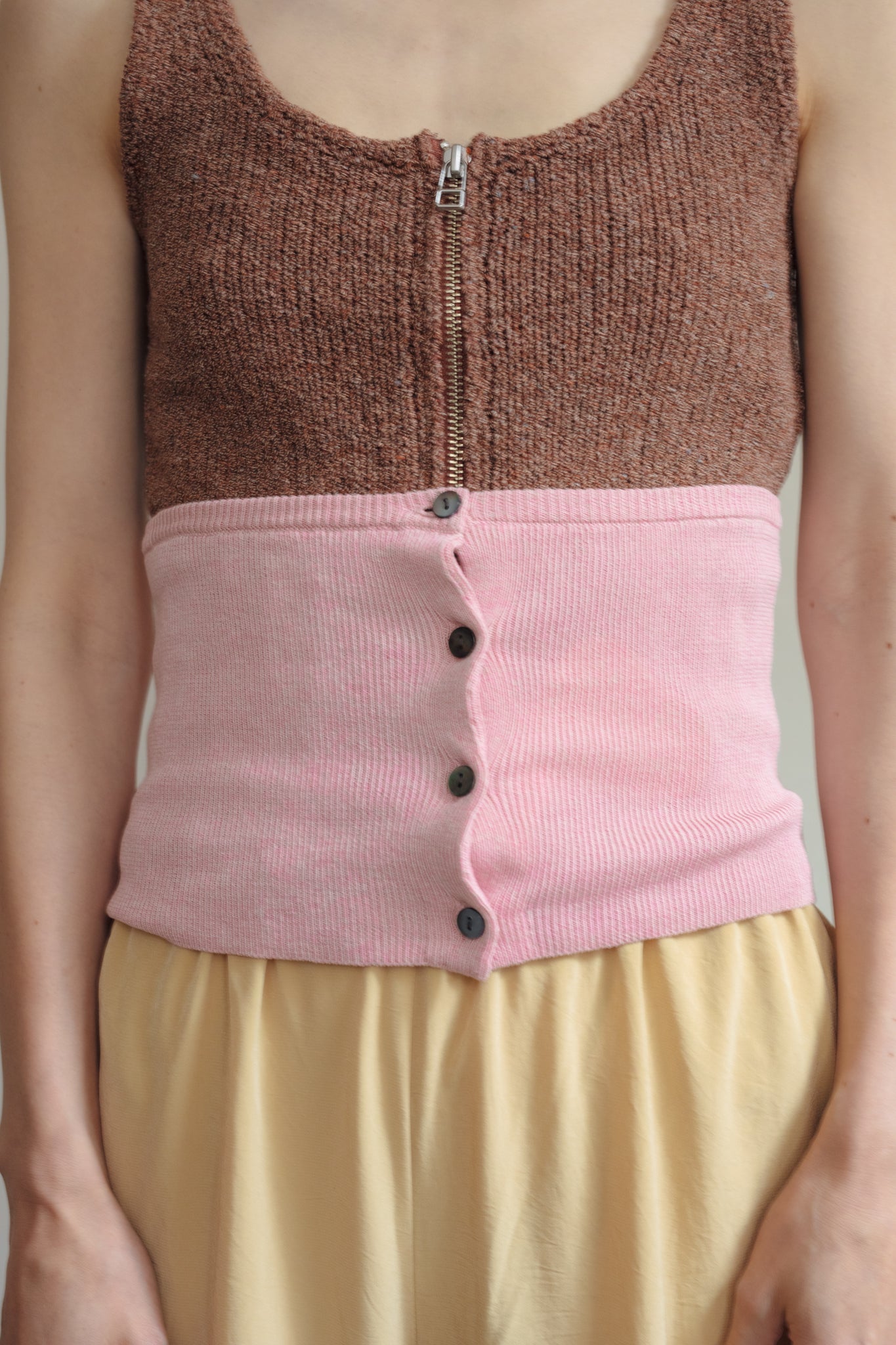Italian Mix Loop Yarn Knit Bustir (ls42432K)
