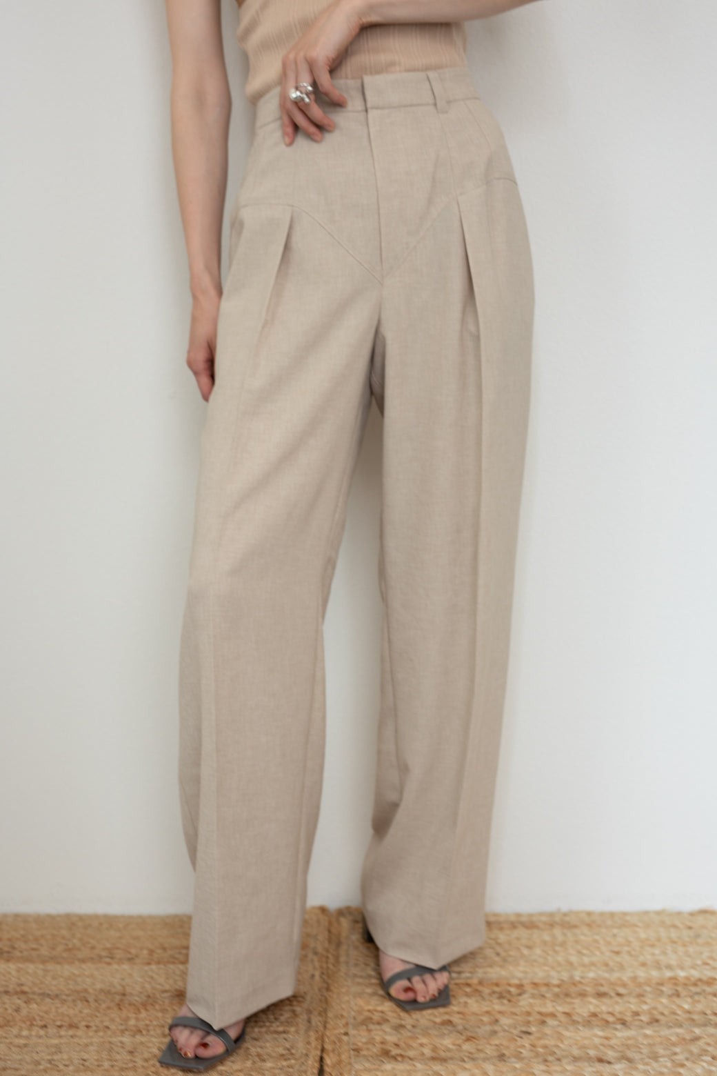 Shorts Switching Tucked Wide Trousers (ls42427P)