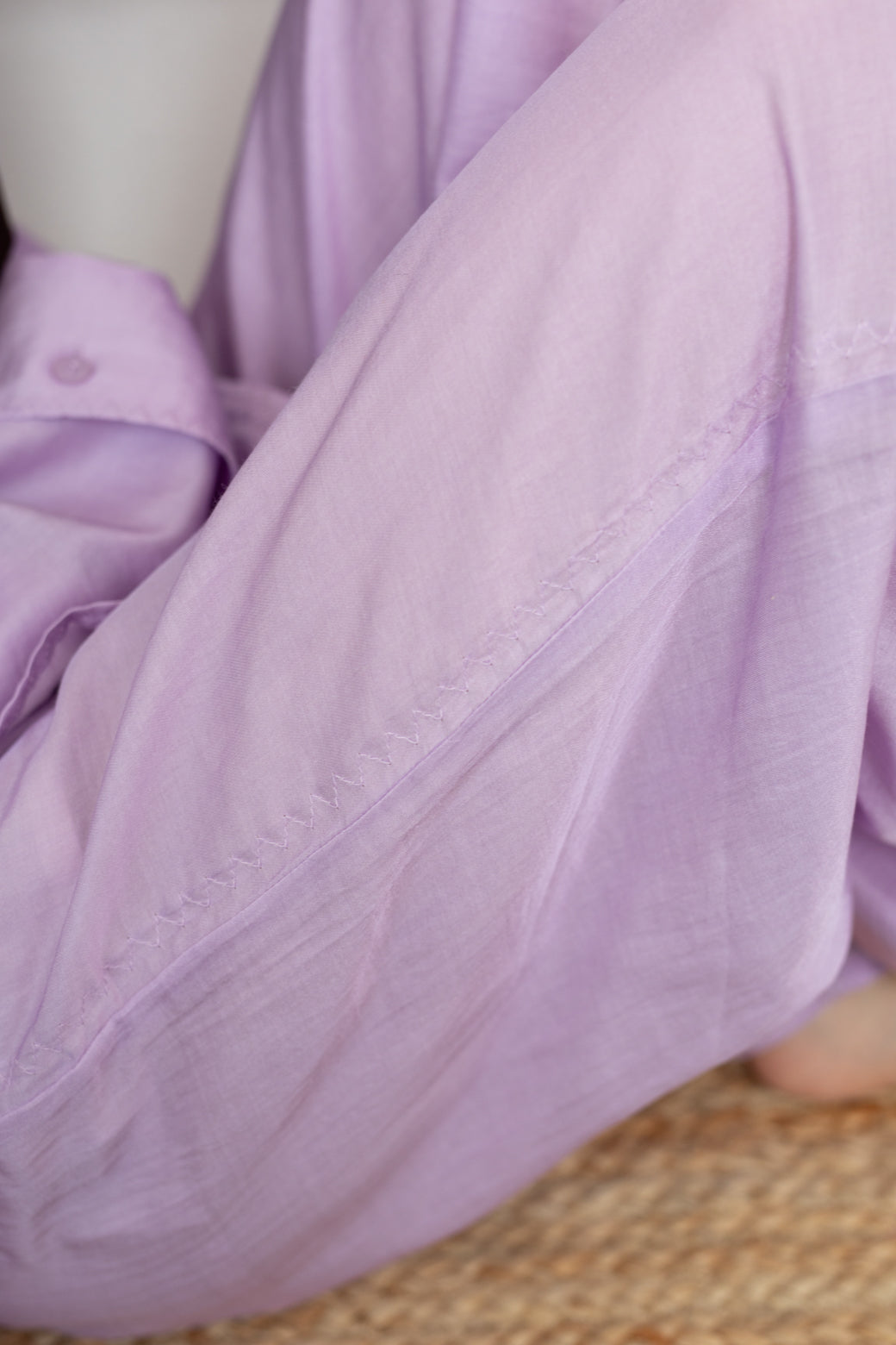 Cotton Silk Satin Embroidery Easy Pants (ls32345P)
