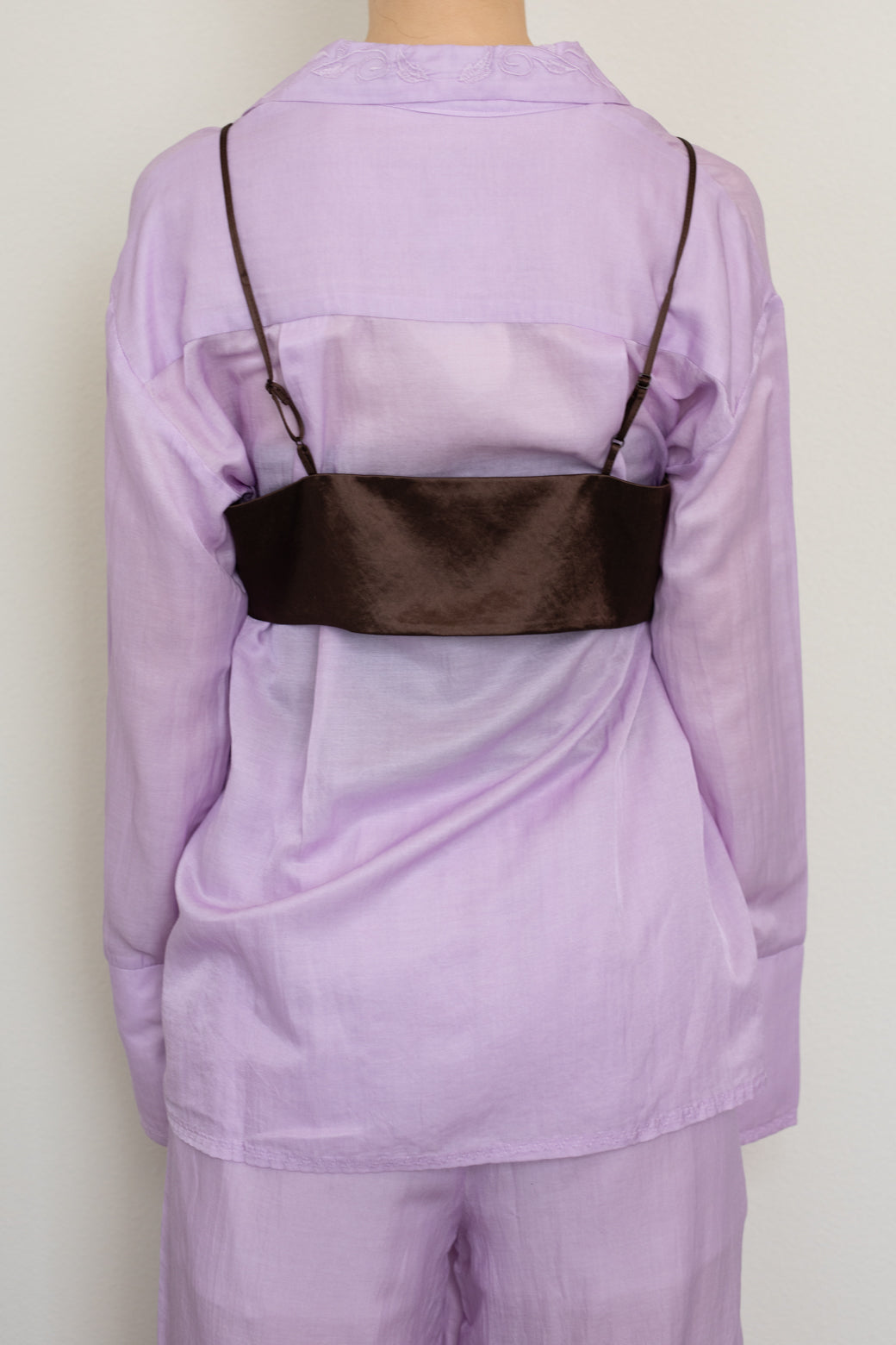 Heavy Satin Bra Top (ls24322T)