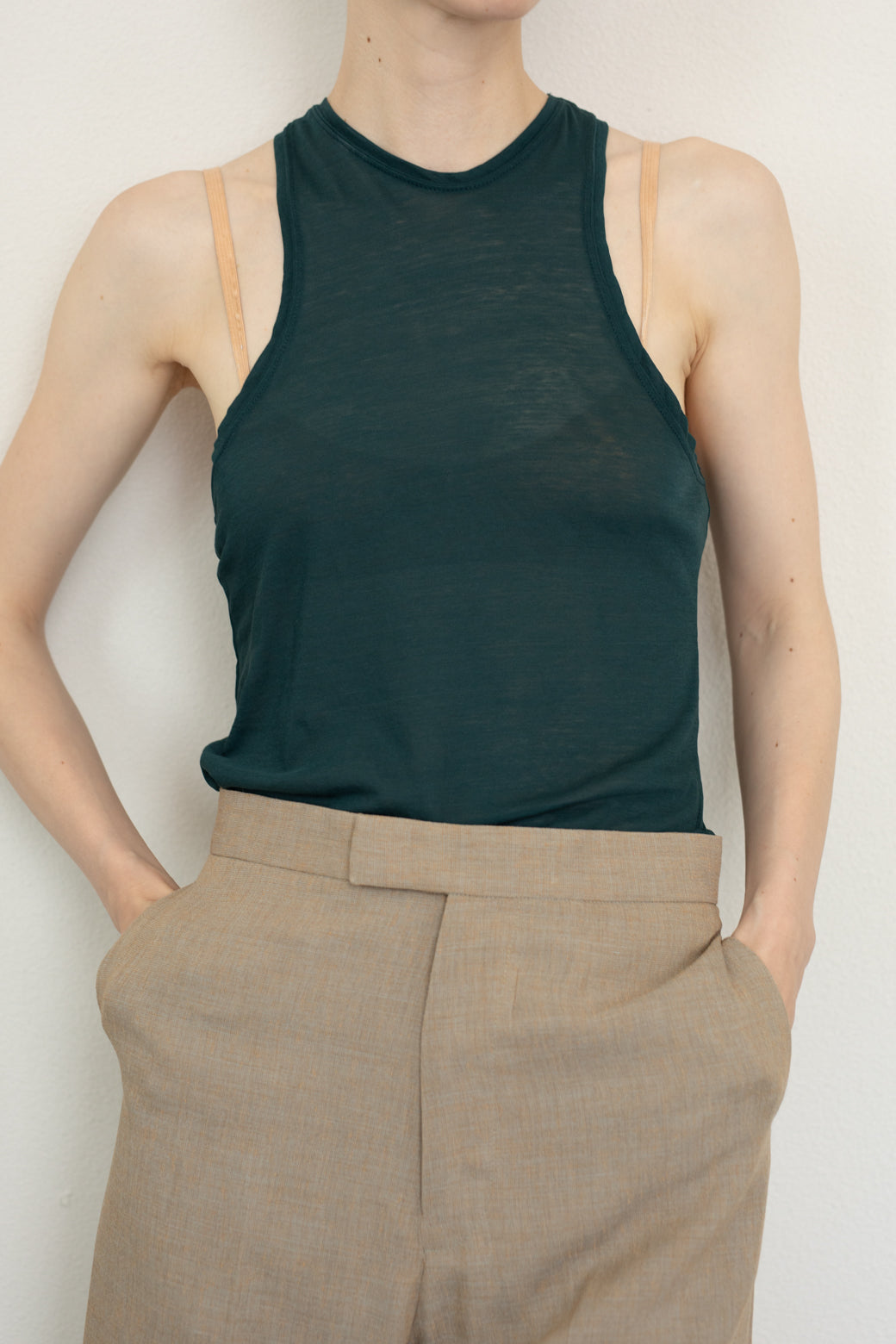 American Sleeveless Sheer Tank(ls11212T)