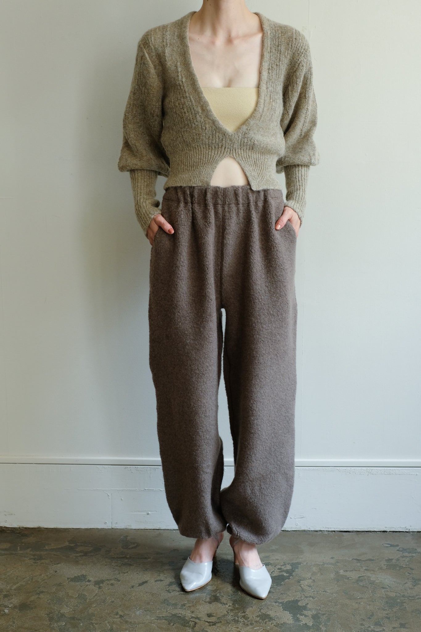 Wool Angola Pile Pajama Pants (ls44462P)