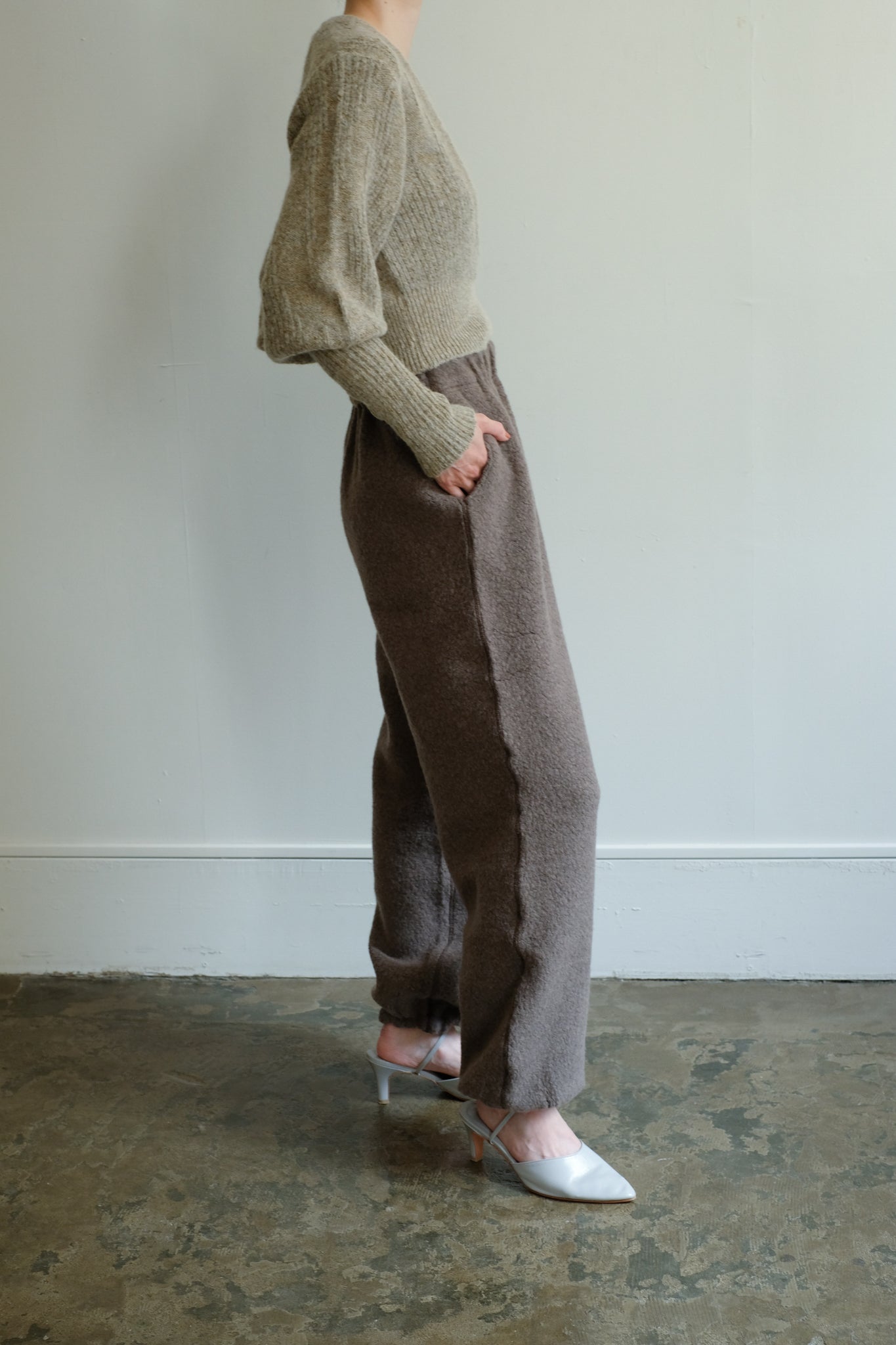 Wool Angola Pile Pajama Pants (ls44462P)