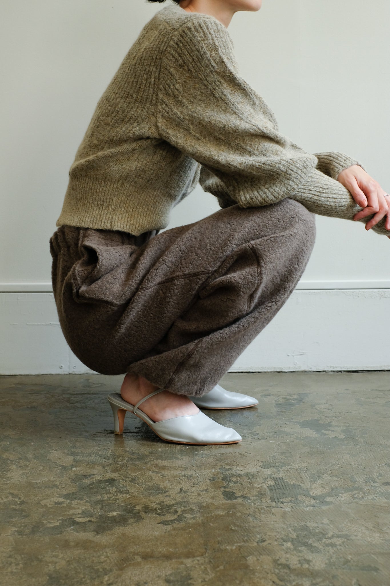 Wool Angola Pile Pajama Pants (ls44462P)
