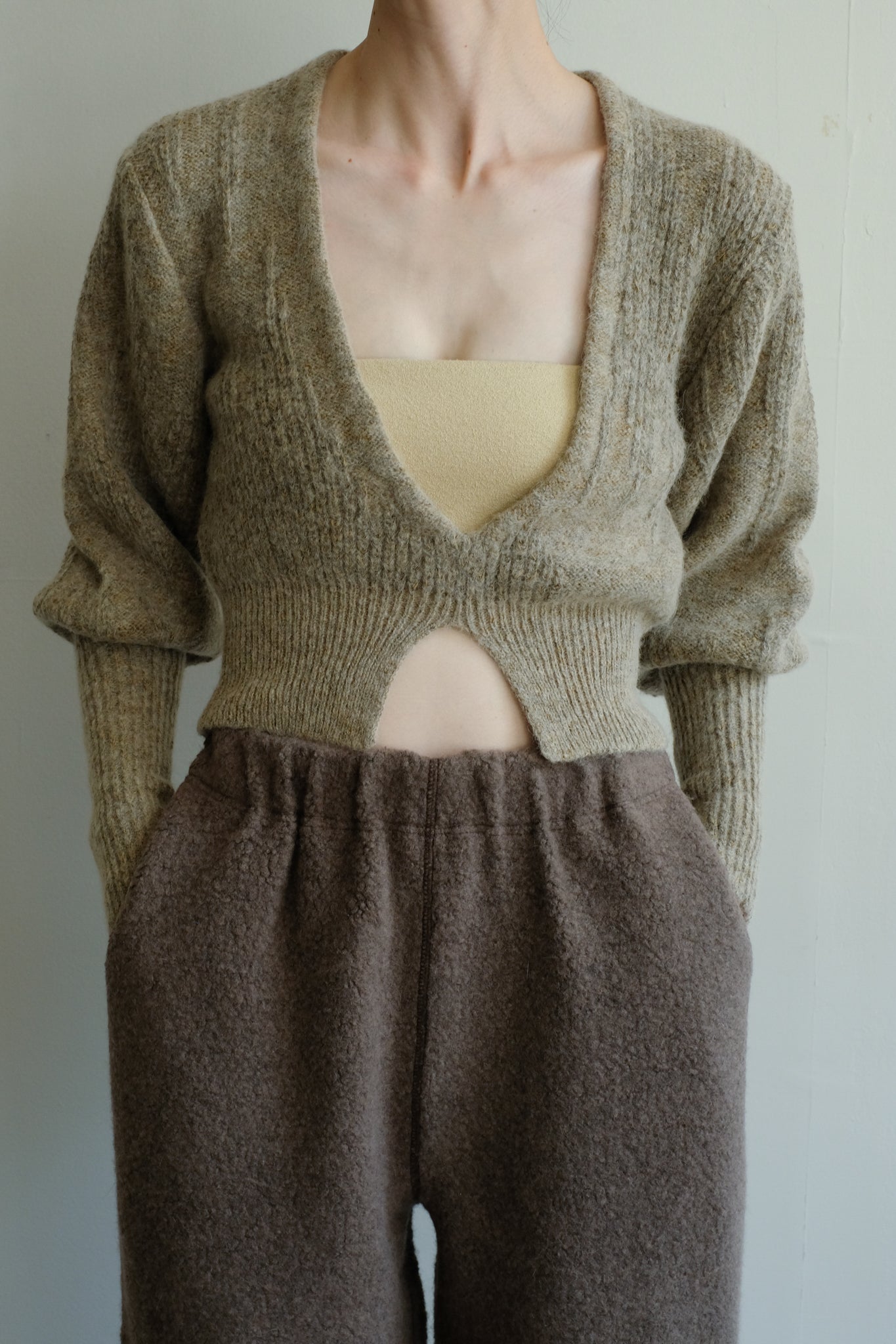 Baby Alpaca Mix Deep V Neck PO (ls44453K)