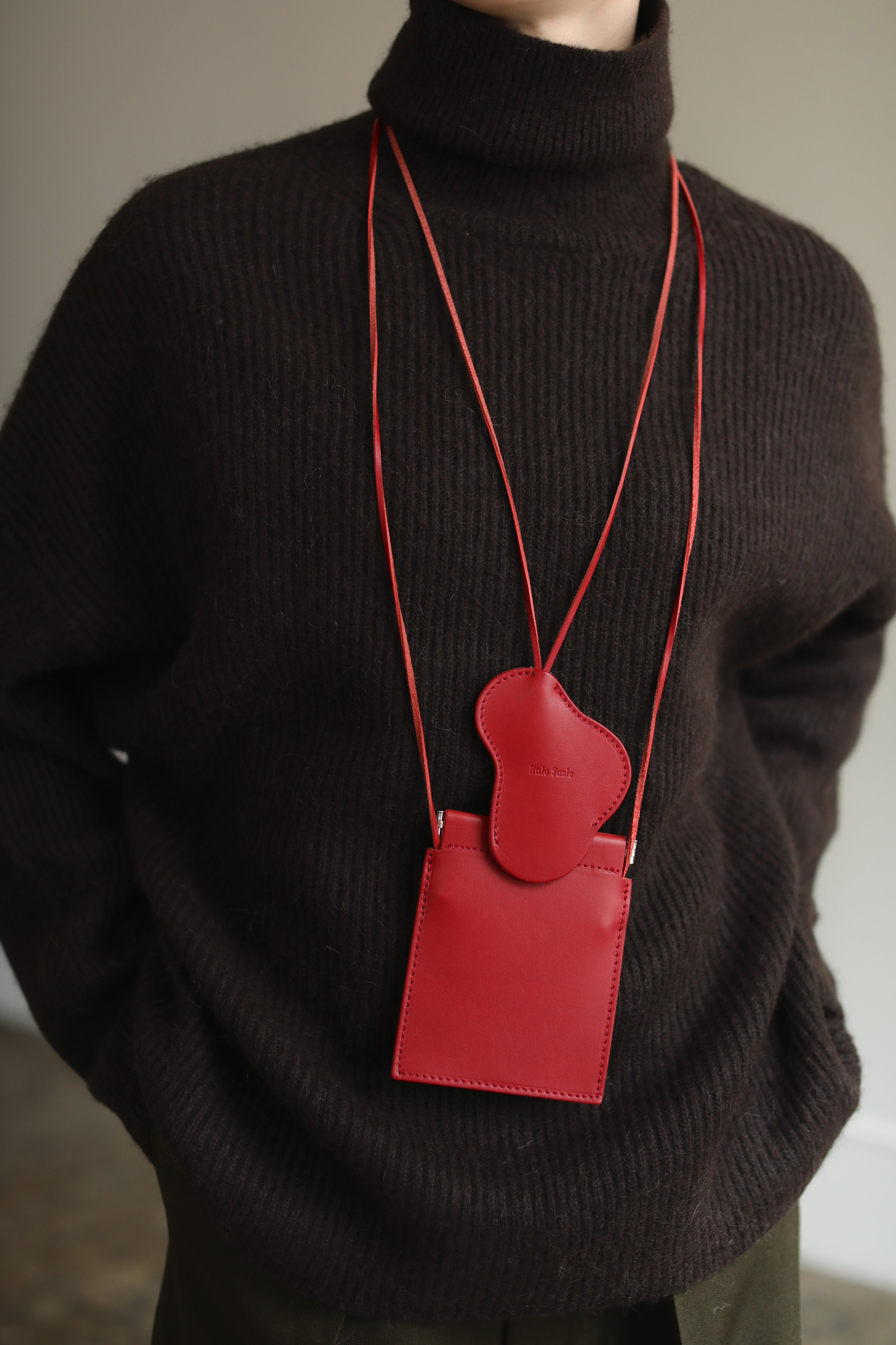 Baby Alpaca Wool Wide & High Neck Knit P/O(ls14267K)