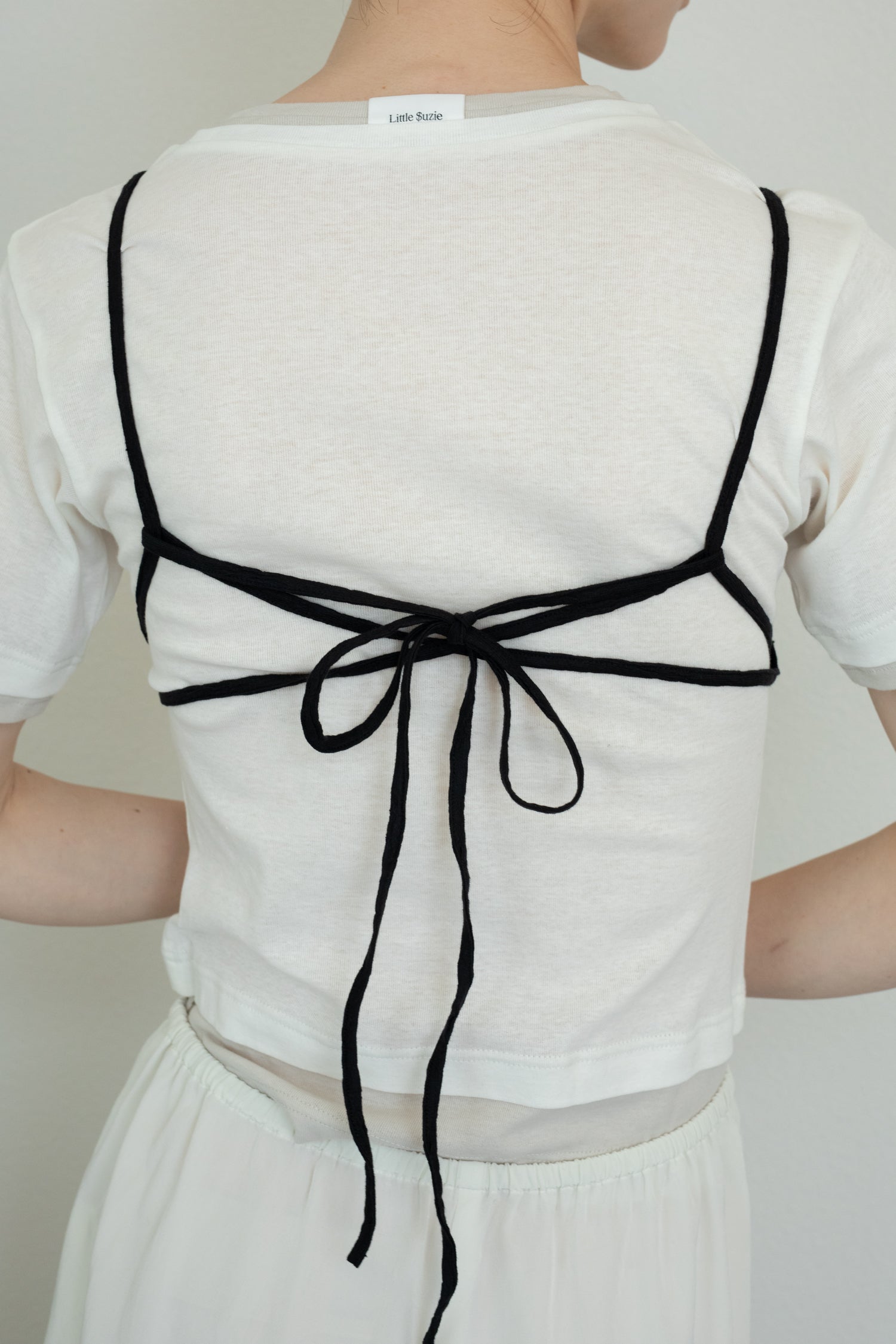 Organic Cotton Wrinkle Russell Drawstring Bra Top (ls52566T)