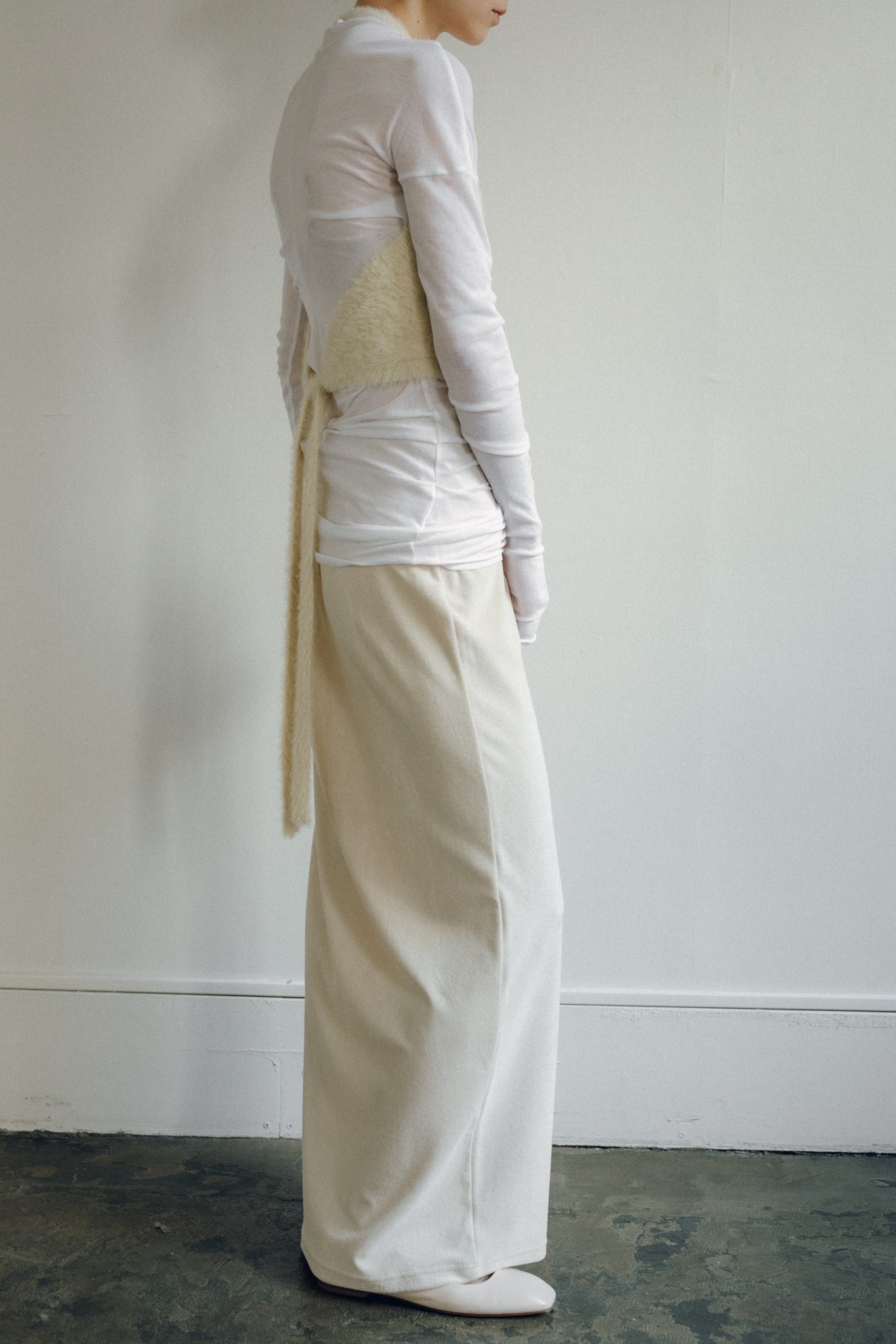 【Re stock】Sheer Fries Side Tuck Top (ls54534T)