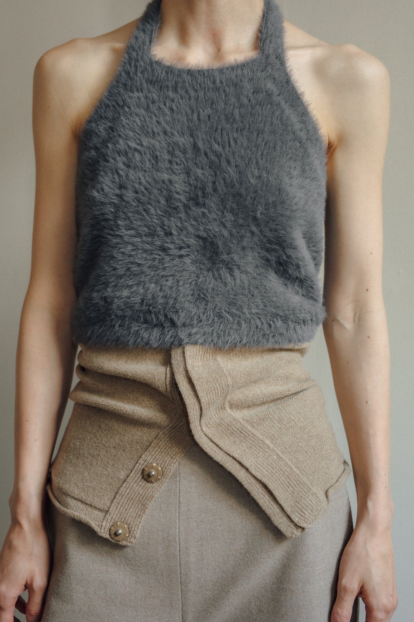 Extra Fine Merino Wool Knit Tube (ls54543K)