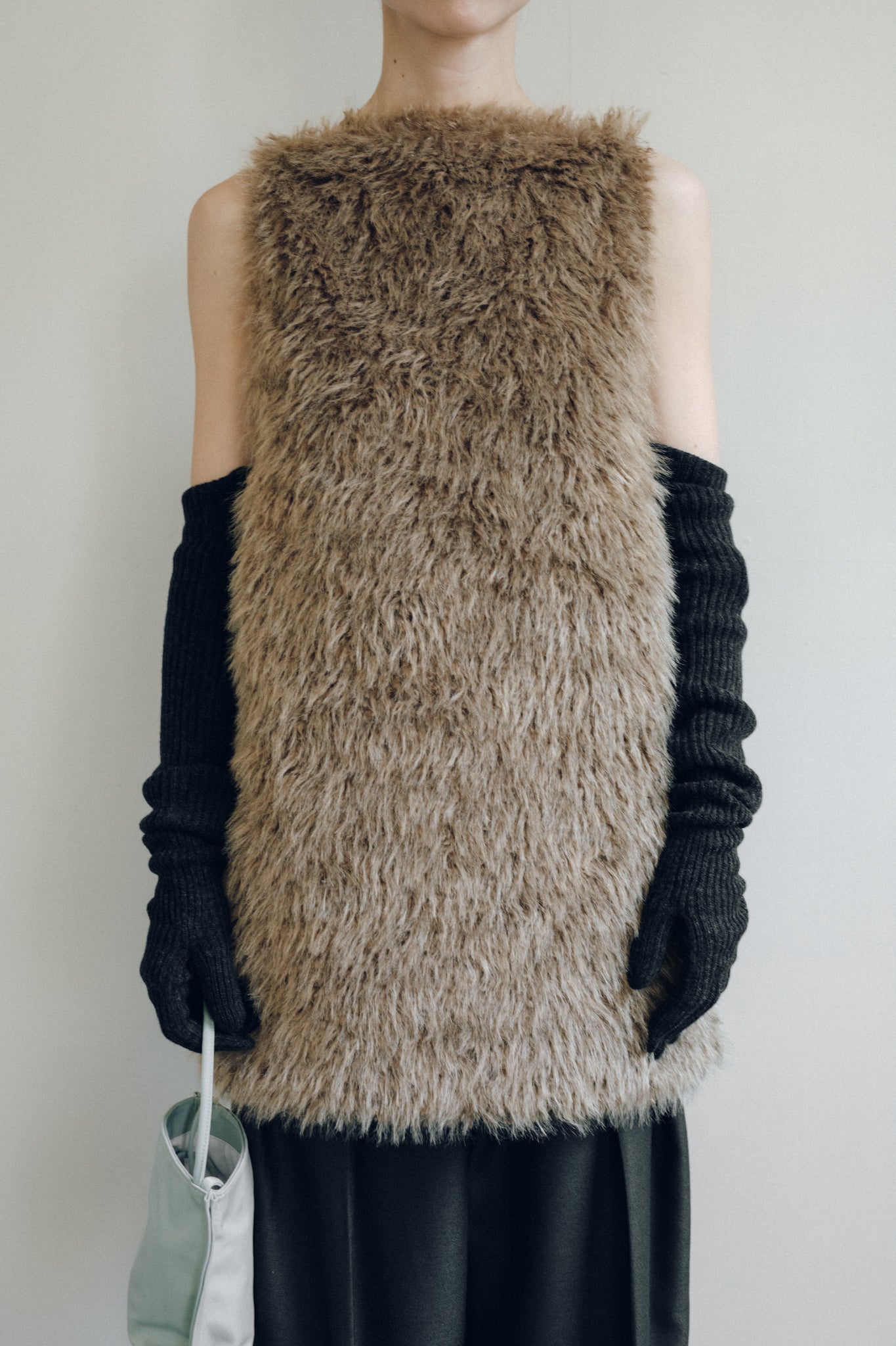 Extra Fine Merino Wool Knit Long Gloves (ls54558A)