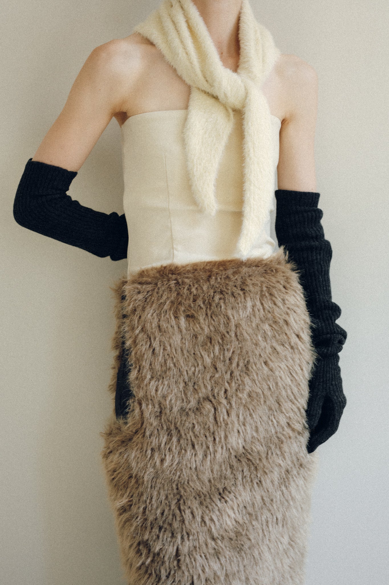 【Pre-order】Eco Fur 2way Skirt (ls54537S)