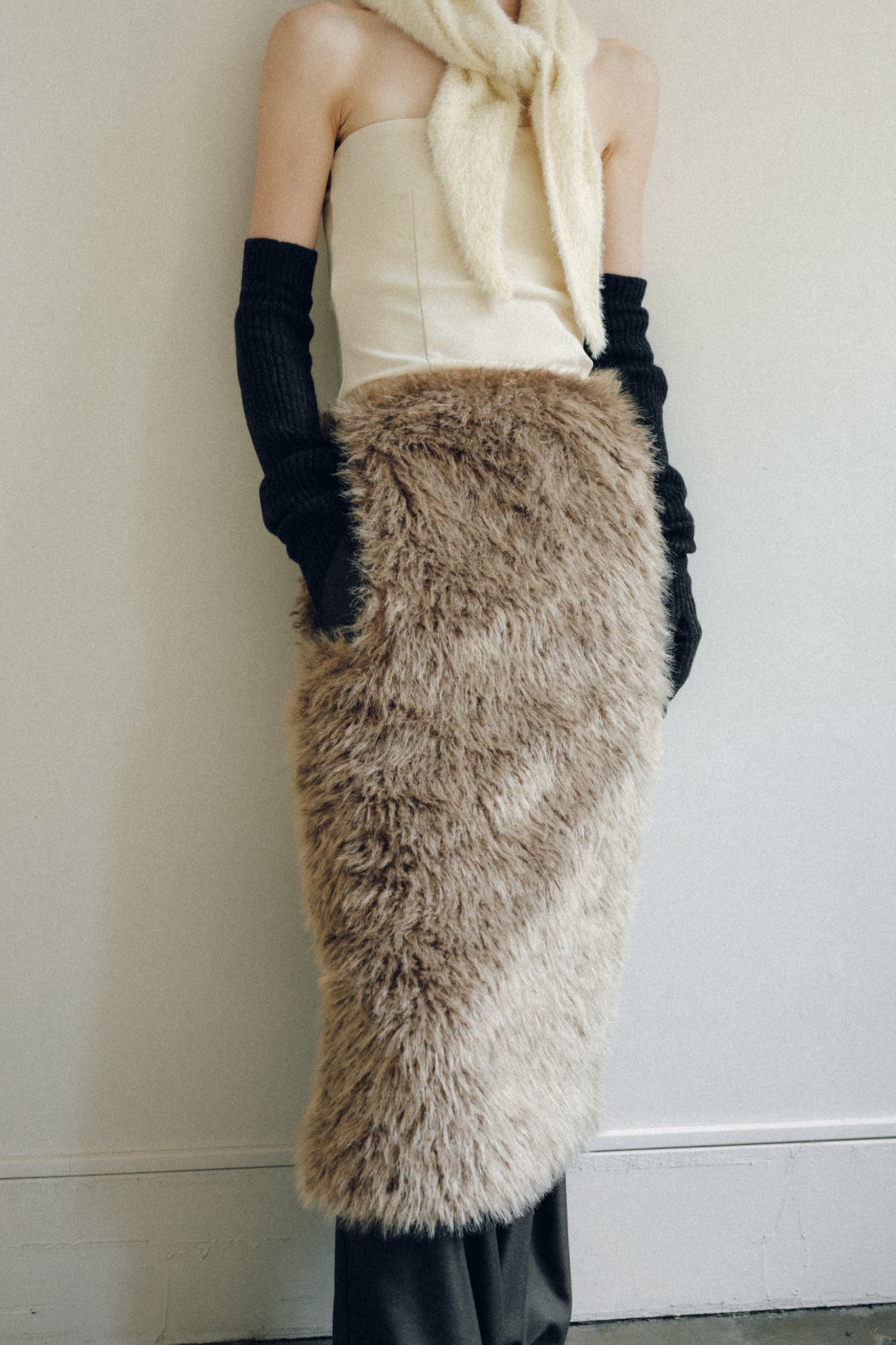 【Pre-order】Eco Fur 2way Skirt (ls54537S)