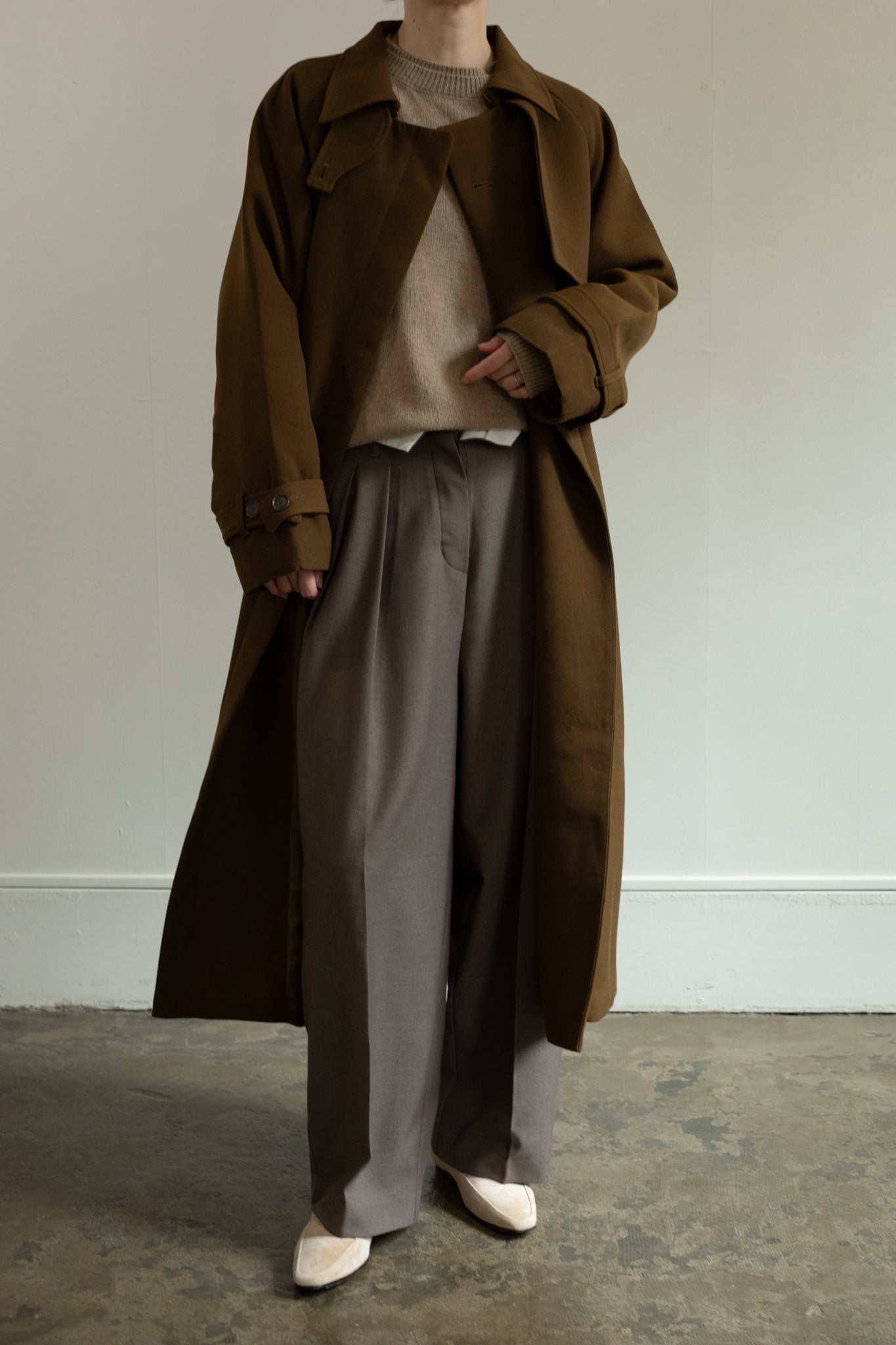 WV Mix Padded Trench Coat(ls34409J)