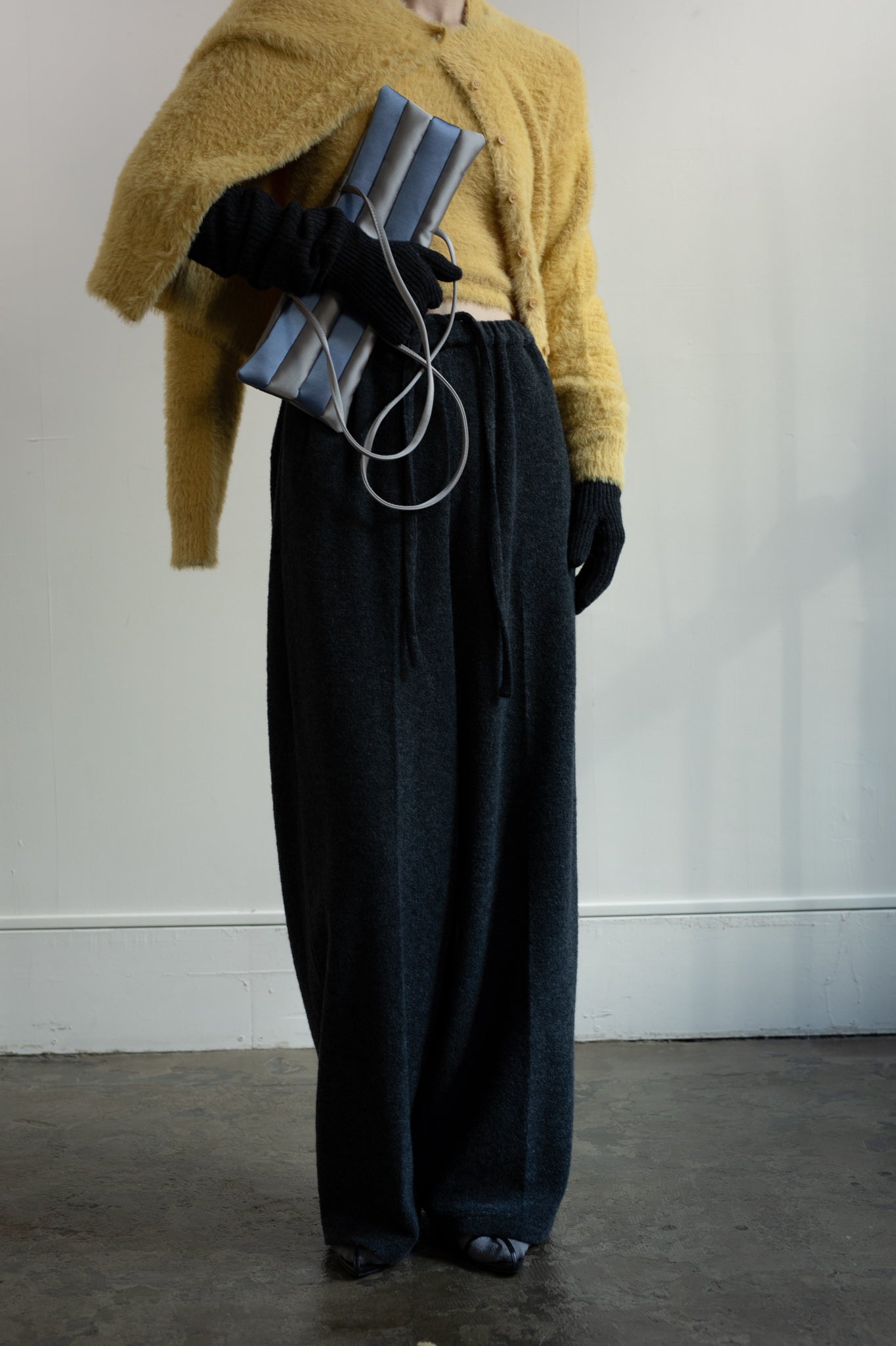 Nylon Fur Knit Cardigan (ls54531K)