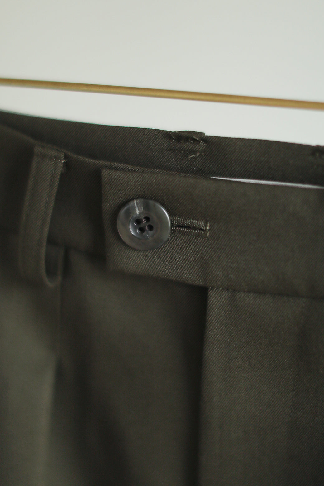 Wool Gabardine One-tuck Straight Slacks(ls14256P)