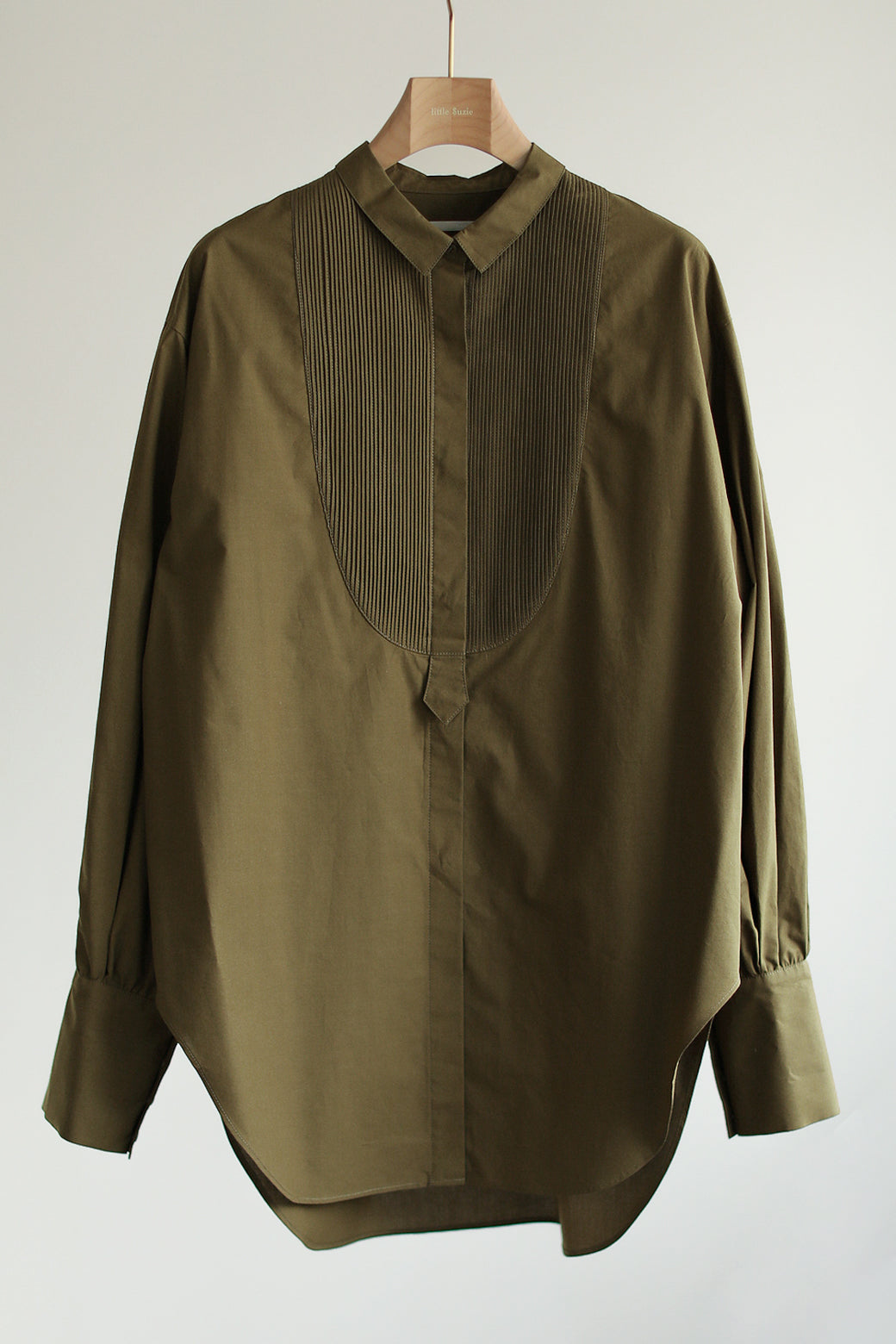 Pin Tuck Bib Dress Shirt(ls14270T)