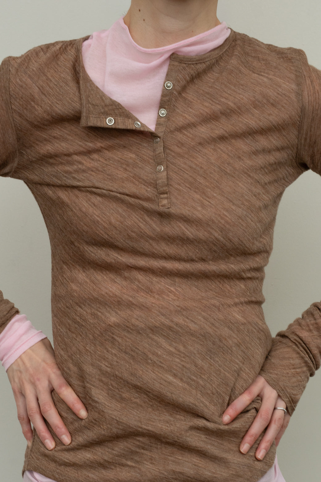 Wool Cut Henry Tops(ls130T)