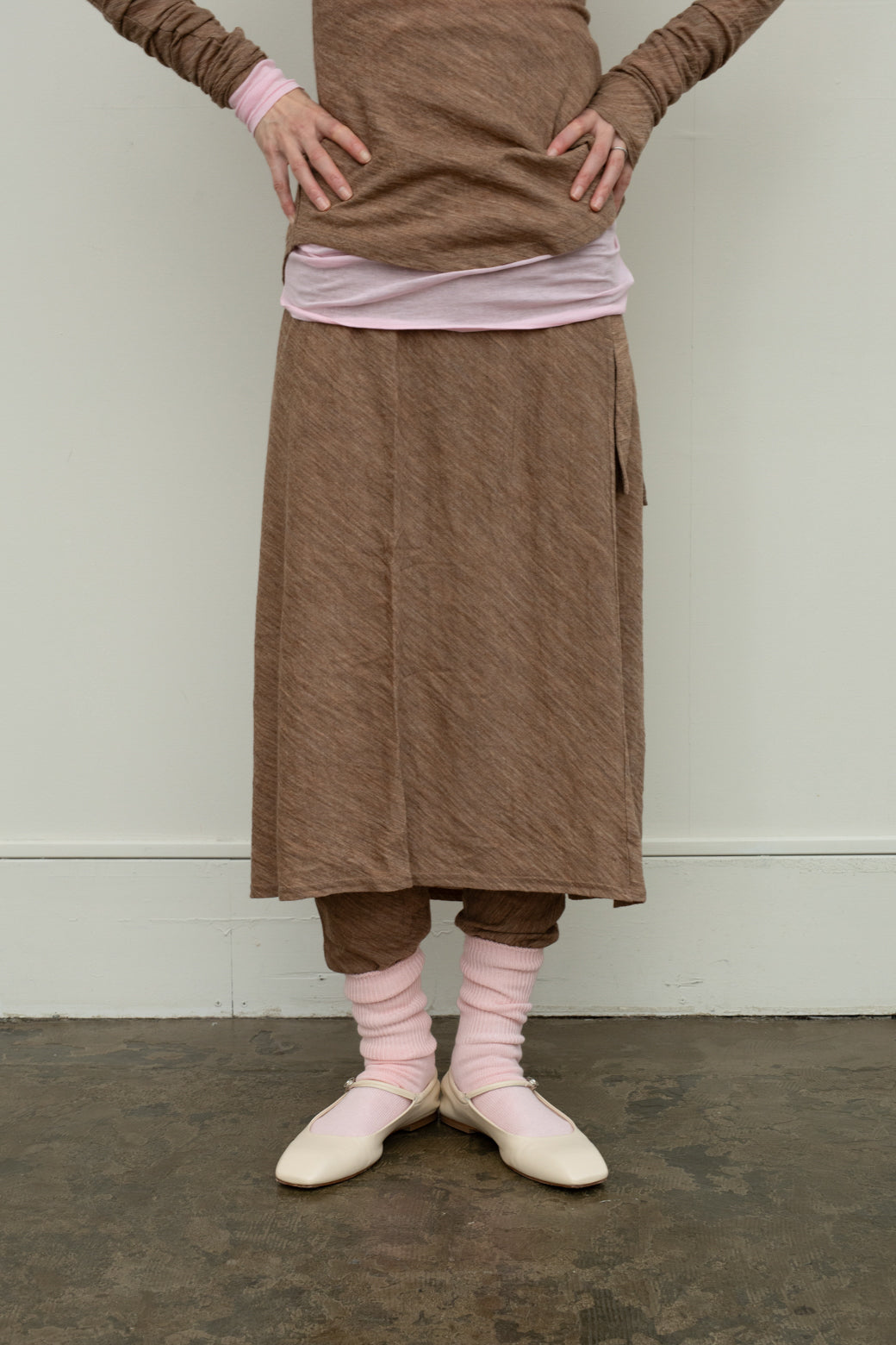 Wool Cut Skirt Pants(ls131S)