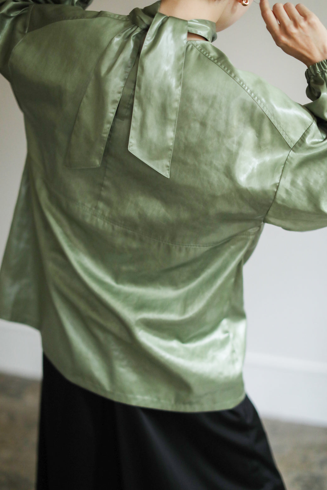 Leather Like Anorak Shirt(ls14250T)