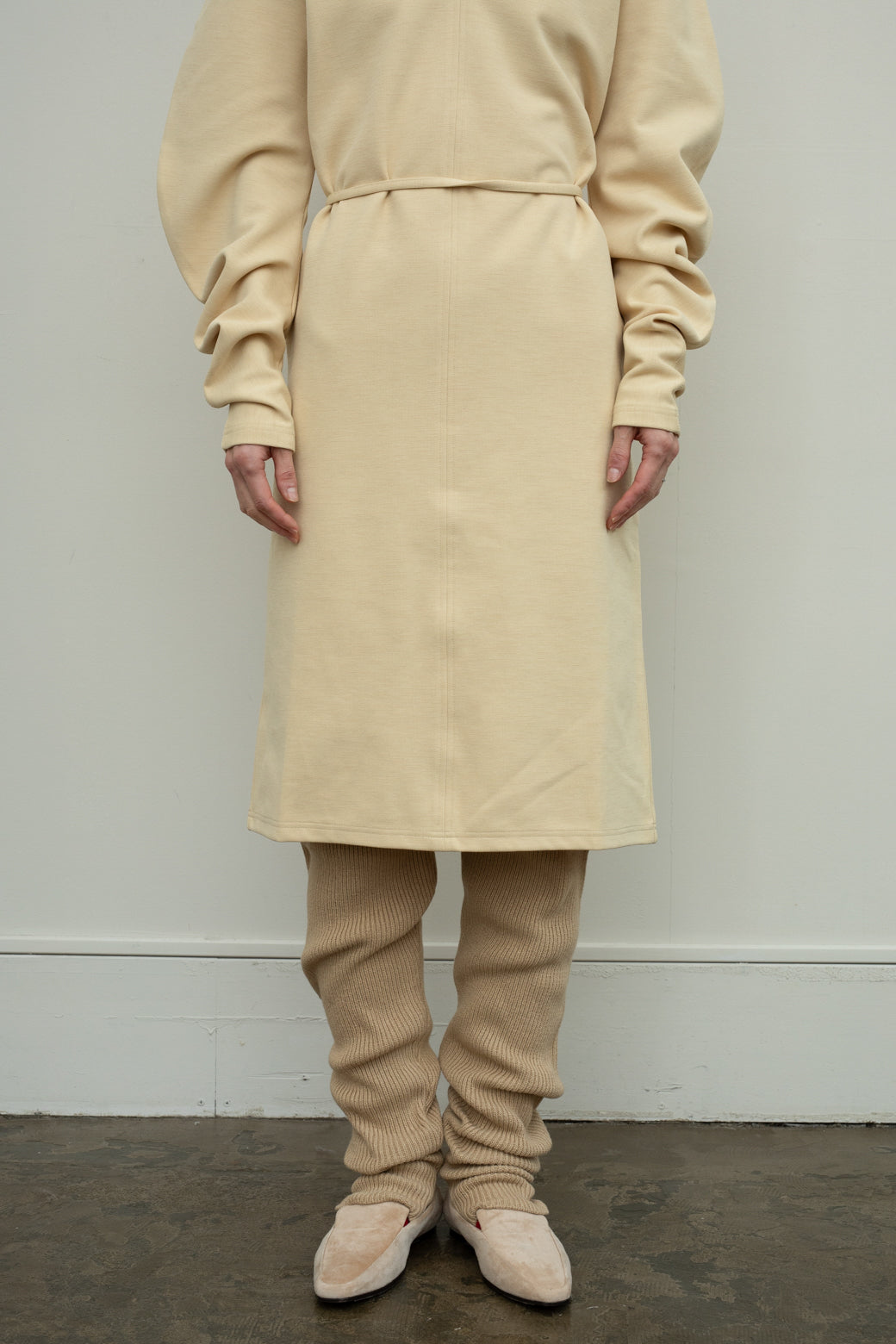 Drape Construction 2way Jersey Dress(ls34404D)