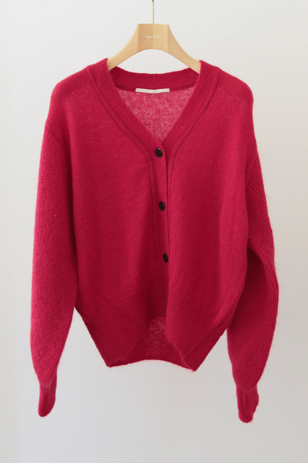 Kid Mohair Balloon Sleeves Cardigan (ls24306K)