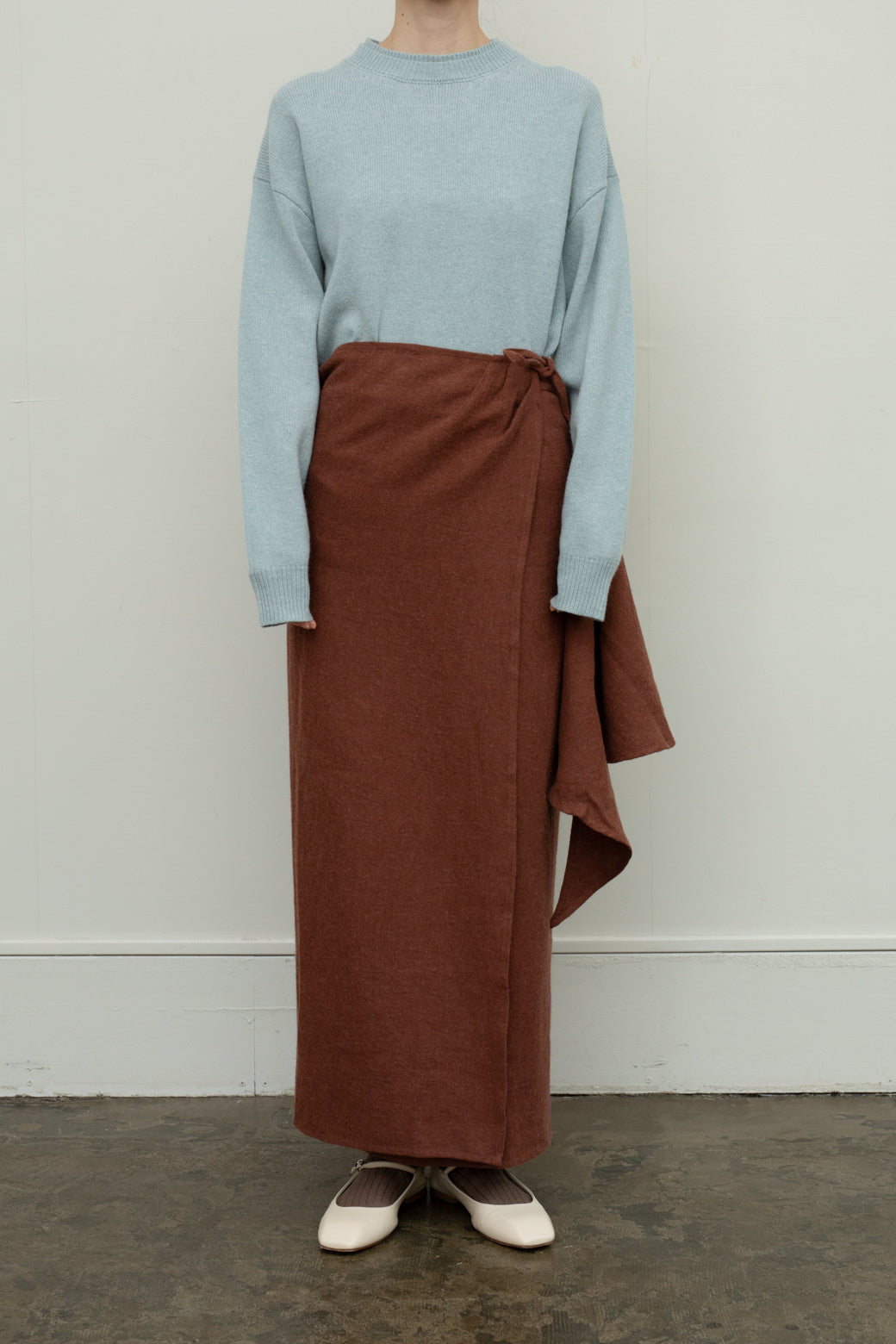 2way Linen Wool Knot Skirt(ls143S)