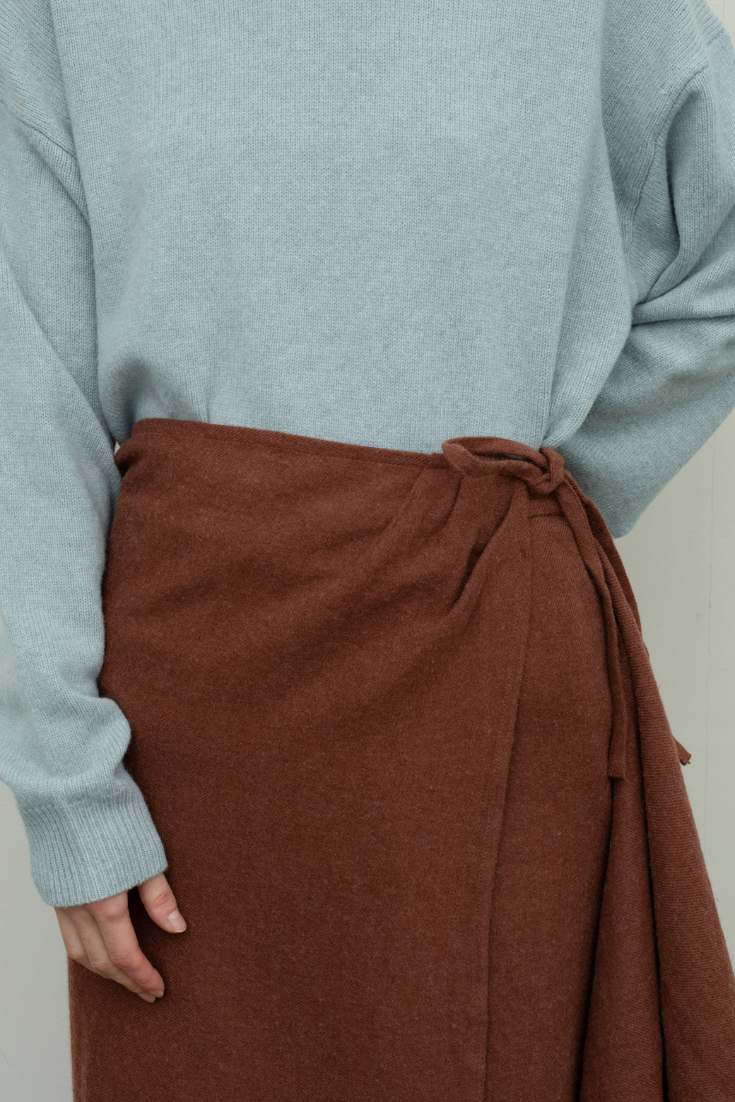 2way Linen Wool Knot Skirt(ls143S)