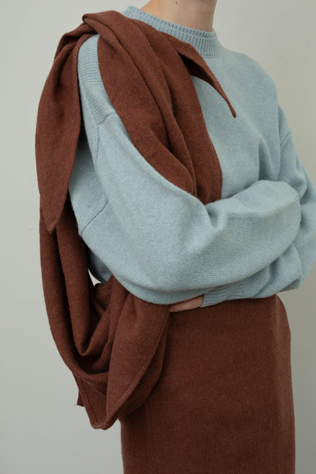 2way Linen Wool Knot Skirt(ls143S)