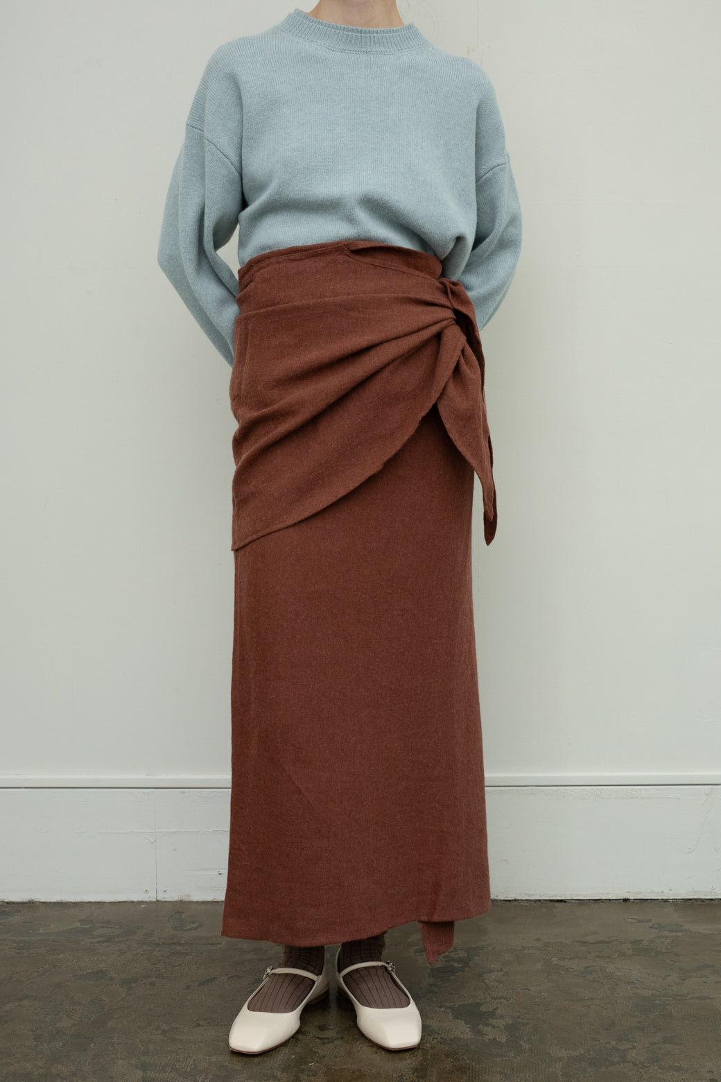 2way Linen Wool Knot Skirt(ls143S)