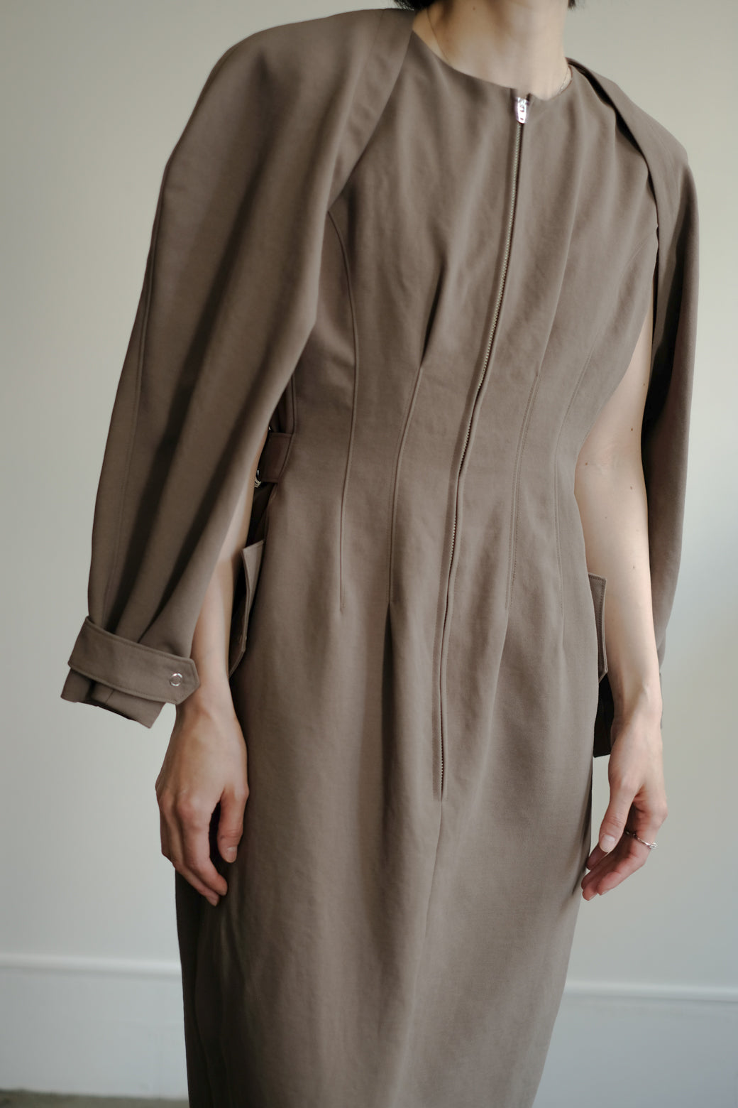 Back Satin Corset Dress&Bolero (ls24301D)