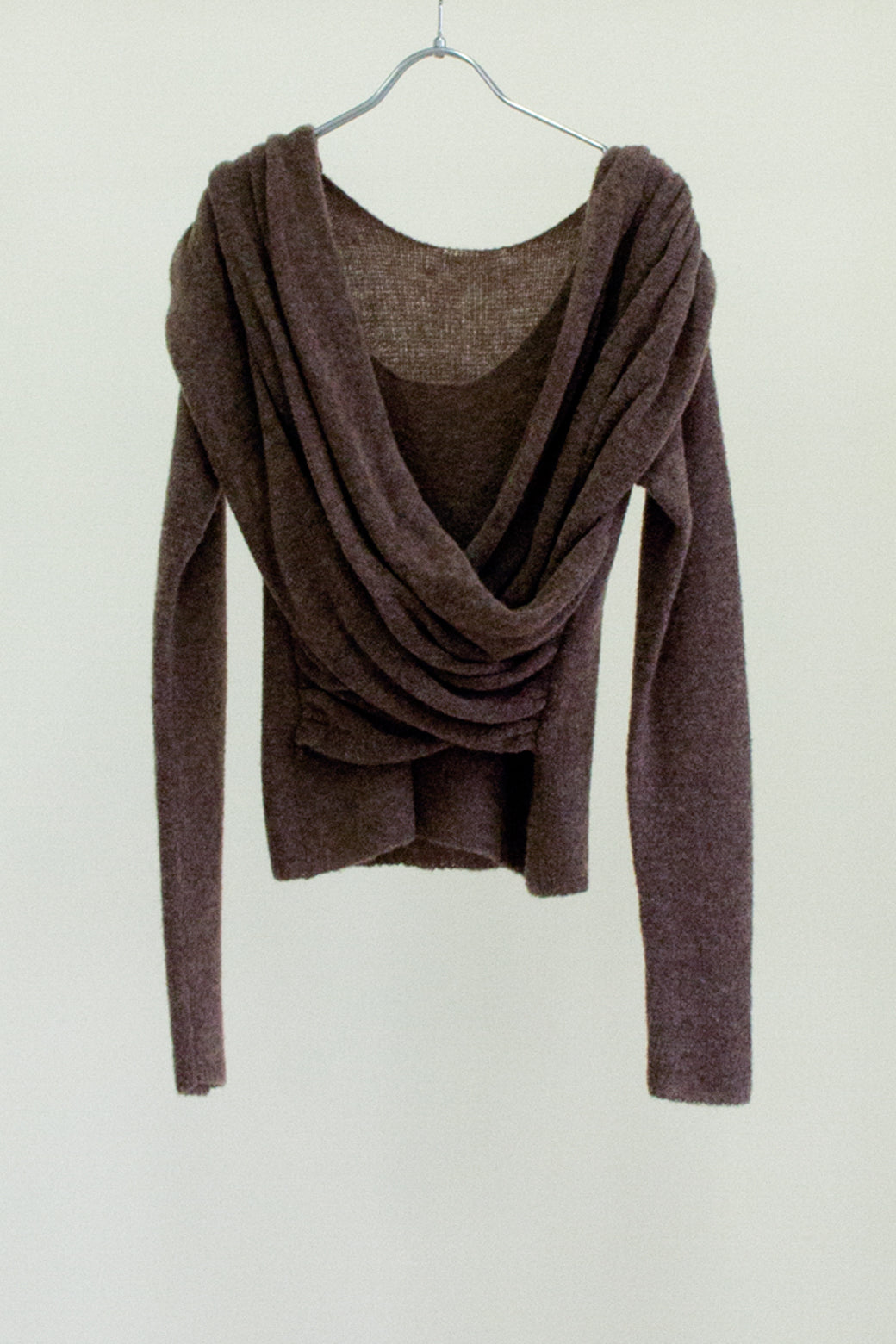 Meino wool Cross Tuck Tie Knit (ls076)