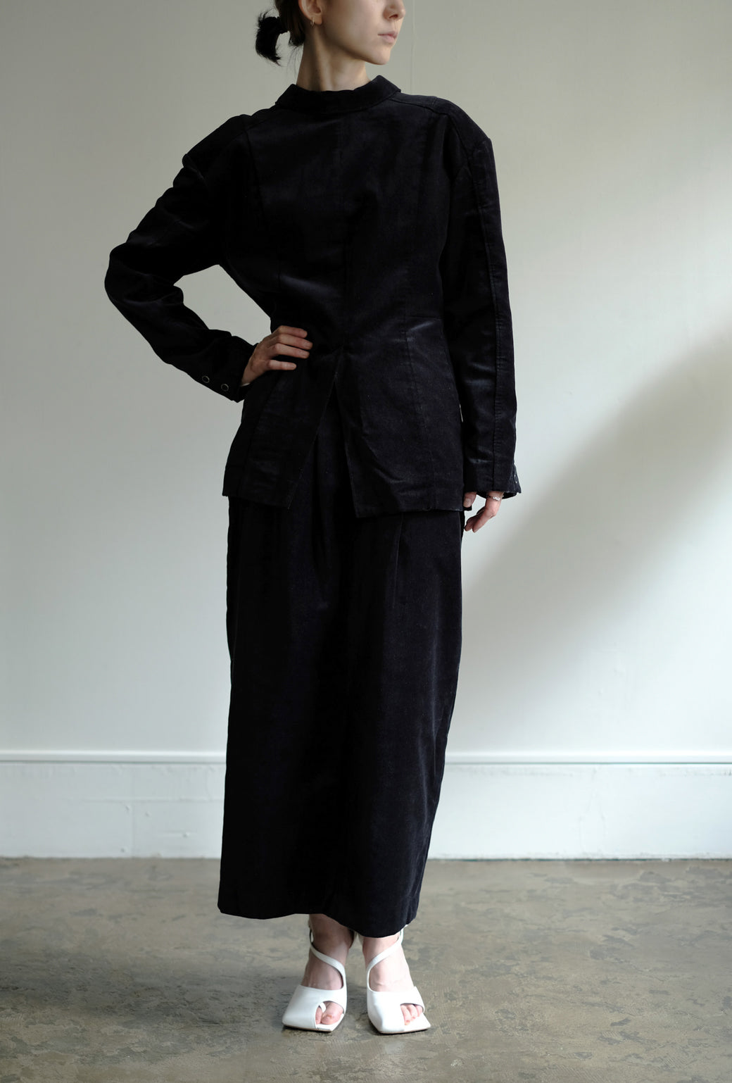 Linen Cotton Velvet 2way Shirt Jacket (ls24311T)