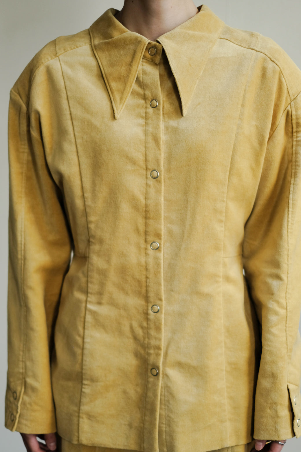 Linen Cotton Velvet 2way Shirt Jacket (ls24311T)