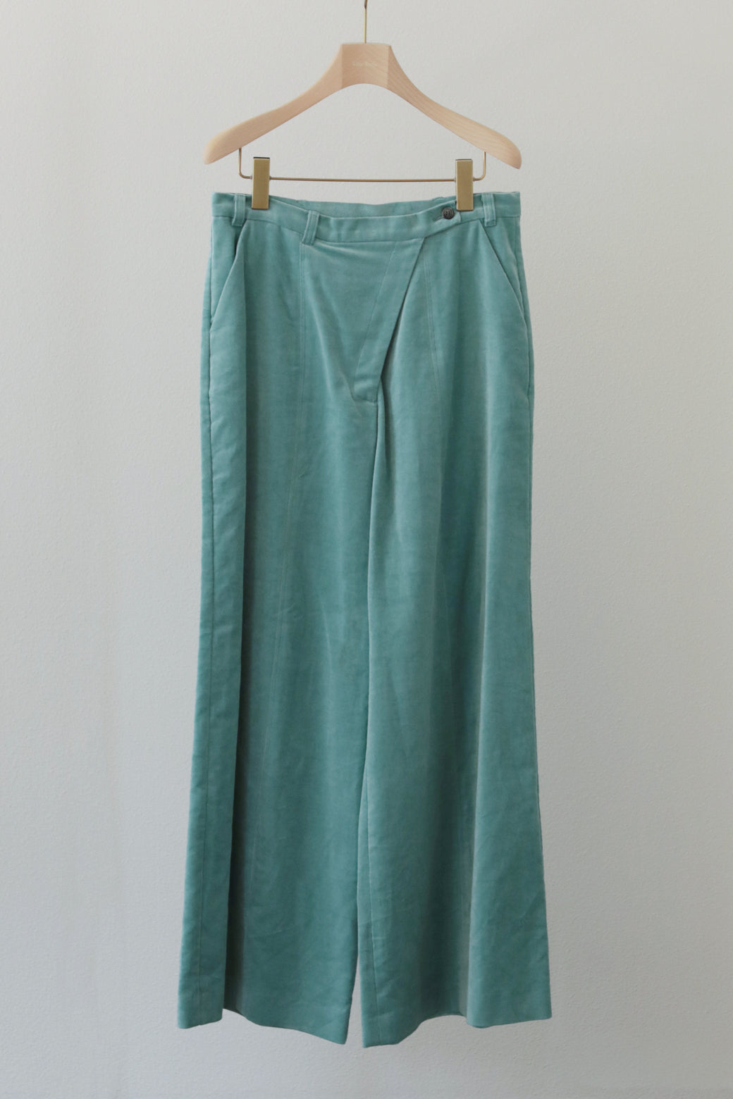 Linen Cotton Velvet Uneven Front Pants (ls24312P)