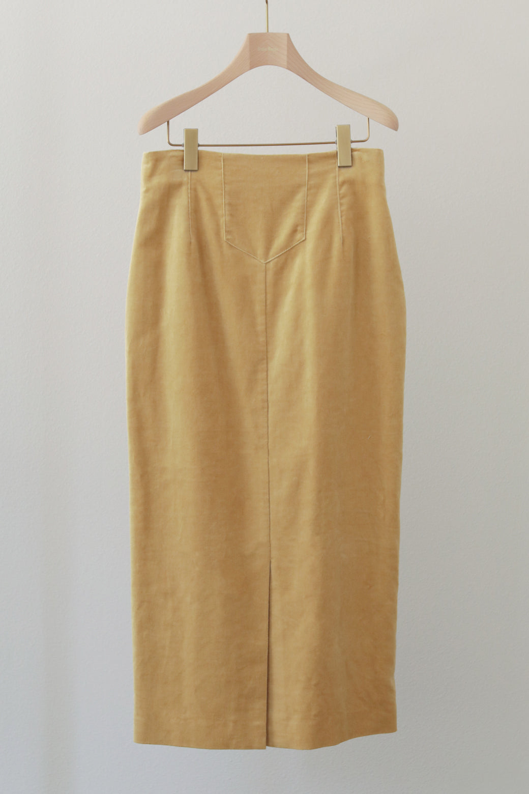Linen Cotton Velvet Zip Fly Skirt (ls24313S)