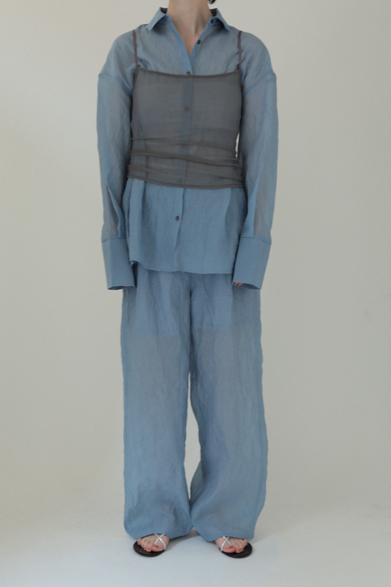 【Online限定】Wrinkle Organdy Easy Pants (ls24332P)