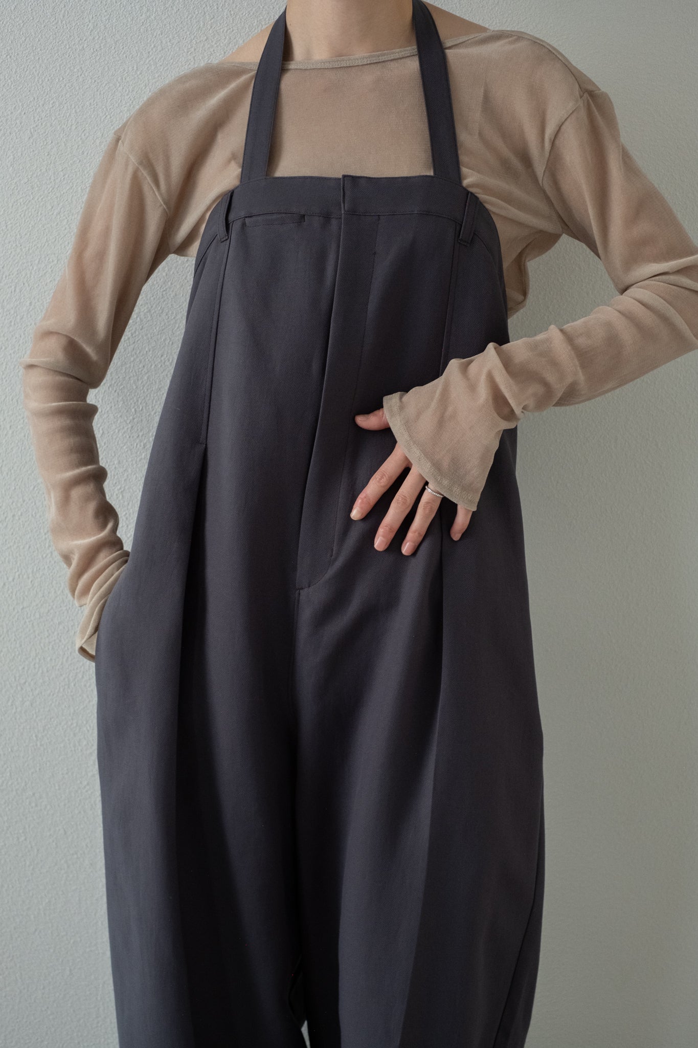 Wide Slacks Jumpsuit(ls34411P)