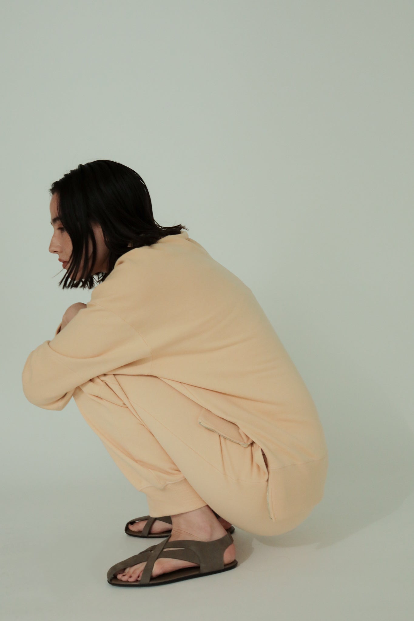 Knee Patch Sweat Pants(ls34384P)