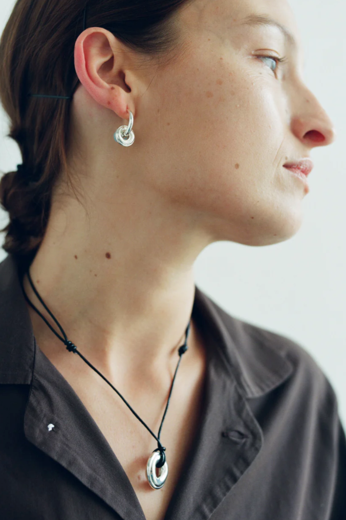 【Sapir Bachar】DISCUS PENDANT NECKLACE / Silver(SB001-00221)