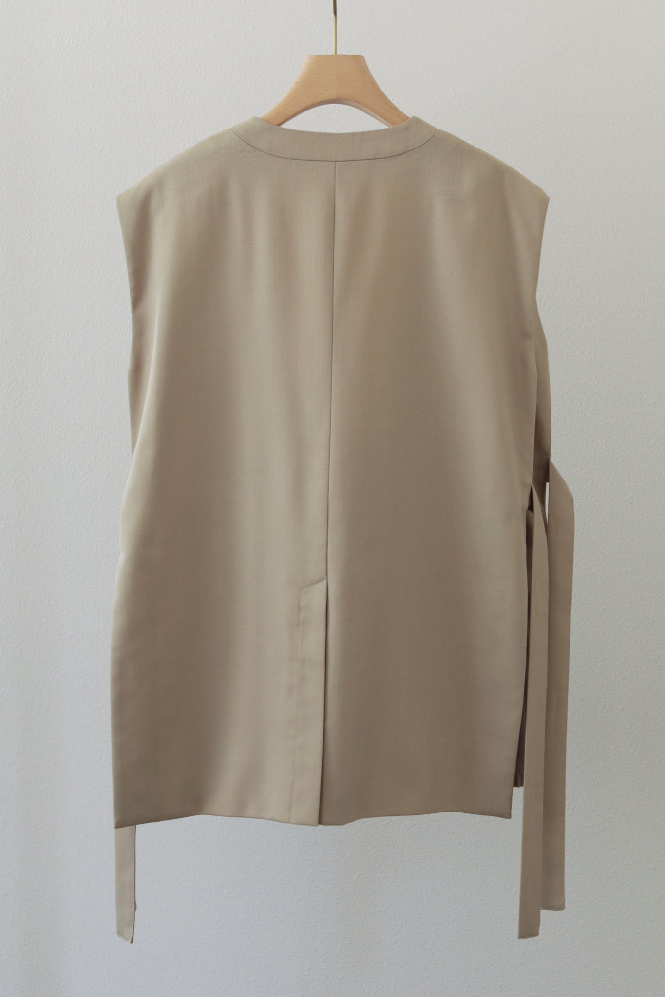 Wool Viscose Side Open Gilet (ls24336T)