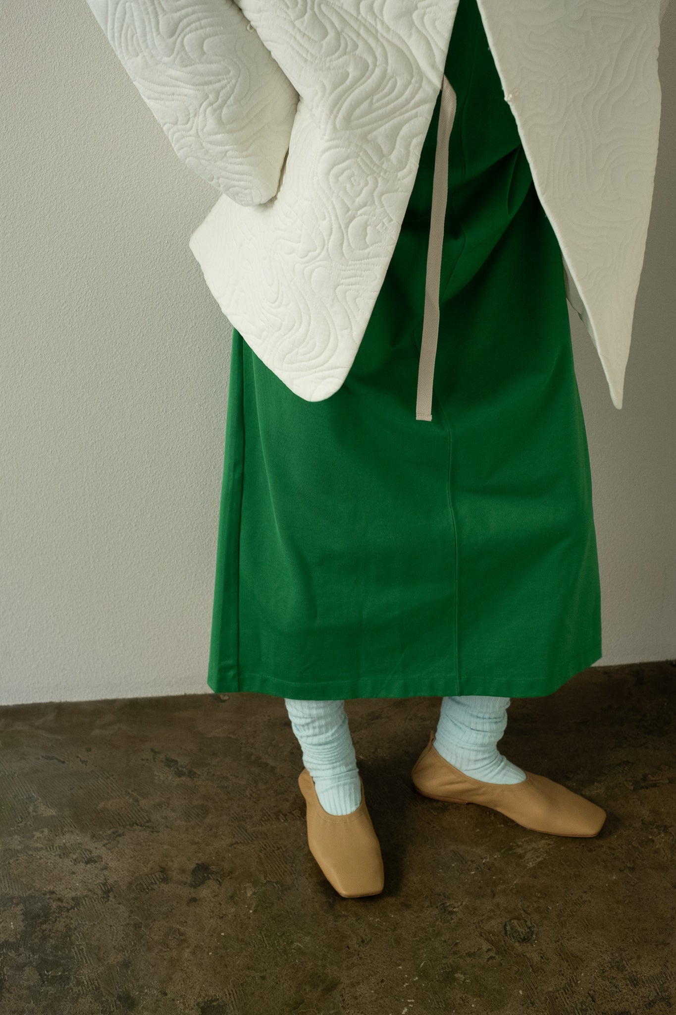 Curve Switching Dolman Sleeves Dress (ls24334D)