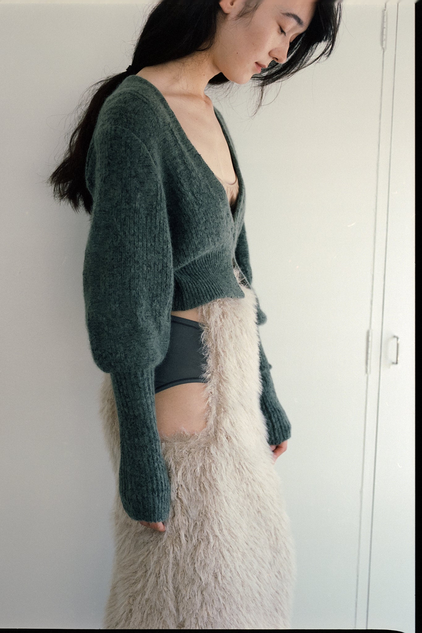 Baby Alpaca Mix Deep V Neck PO (ls44453K)