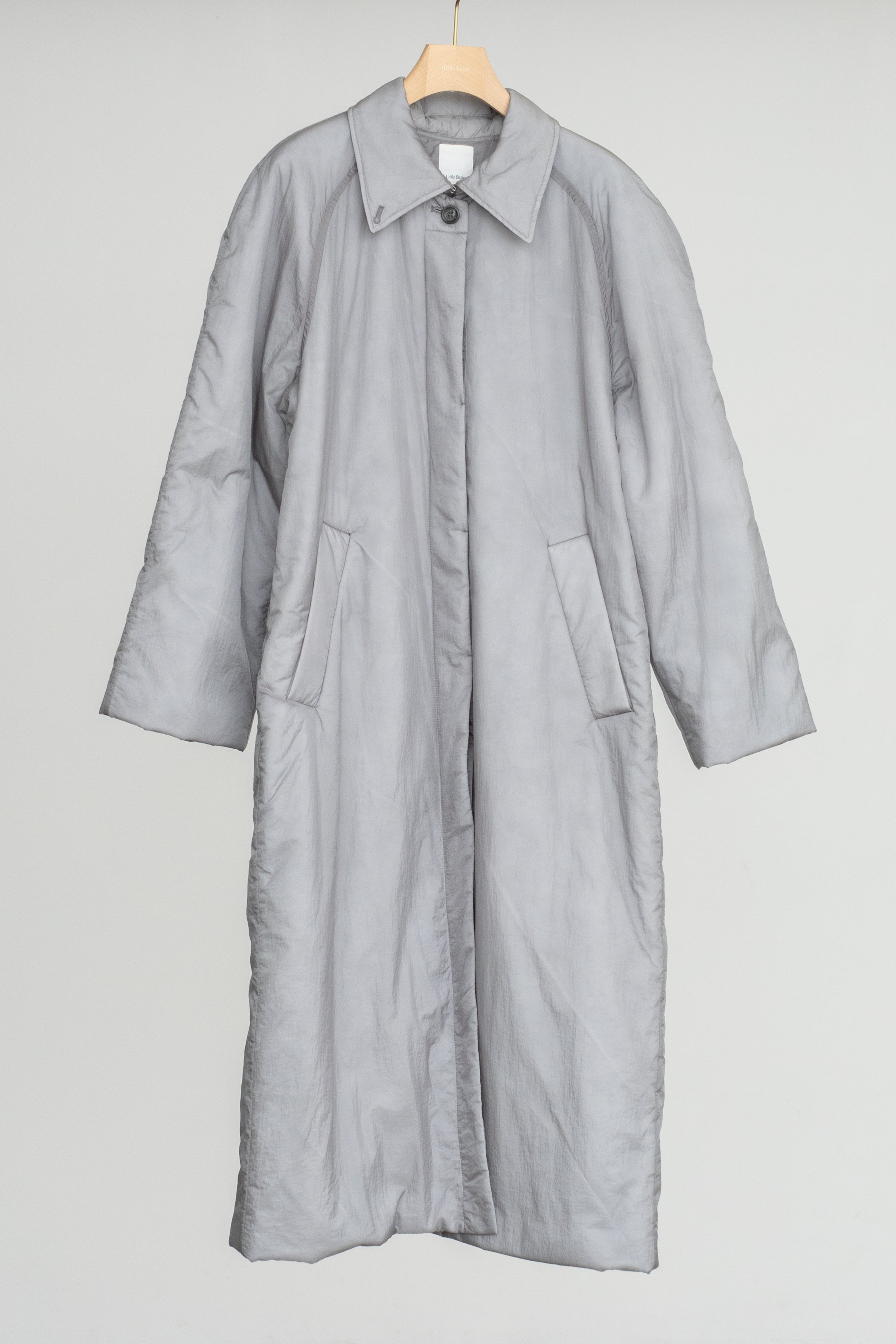 【Pre-order】Sheer Nylon Patted Long Coat (ls54535J)