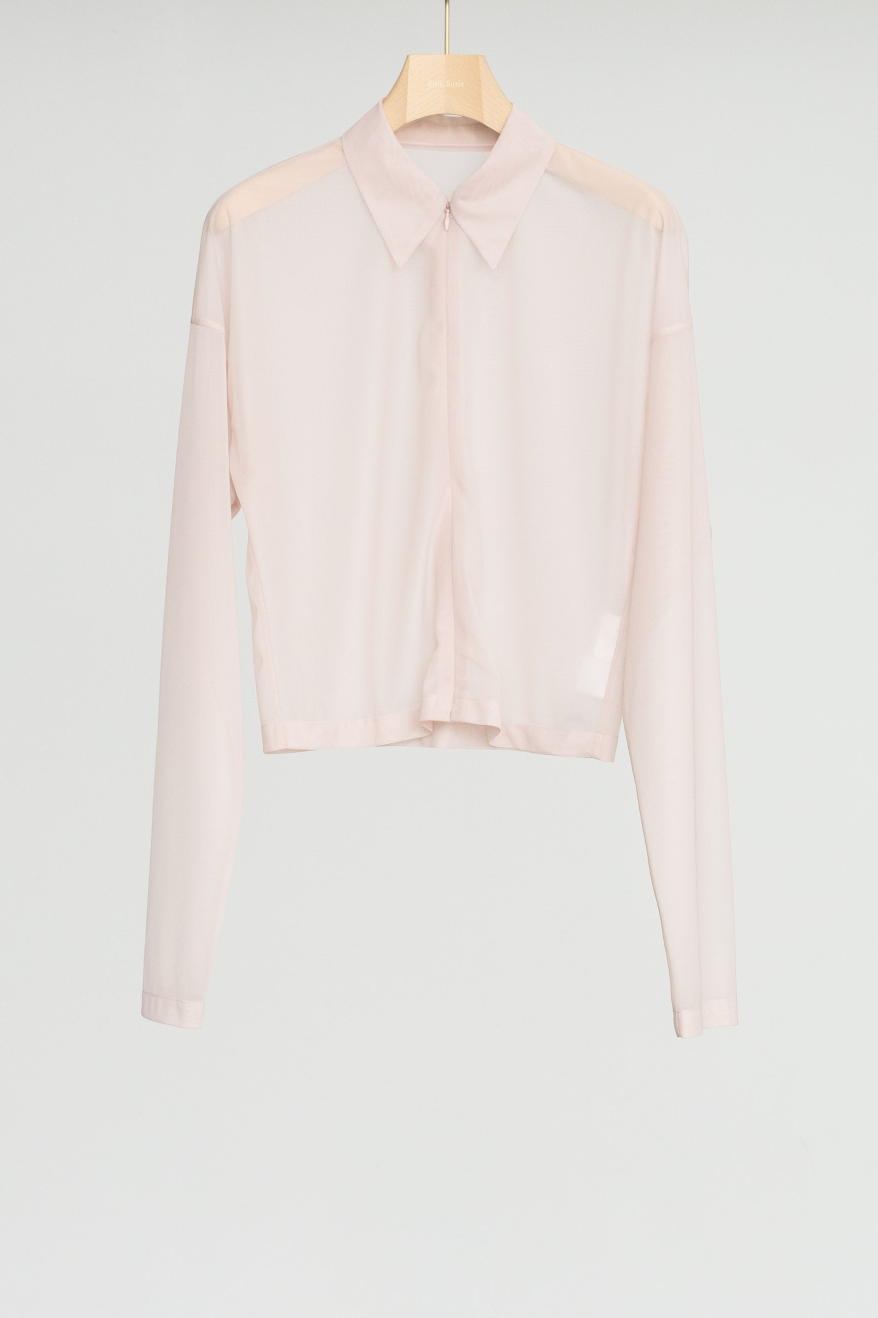 Sheer Tricot Front Zip Jacket(ls54546J)
